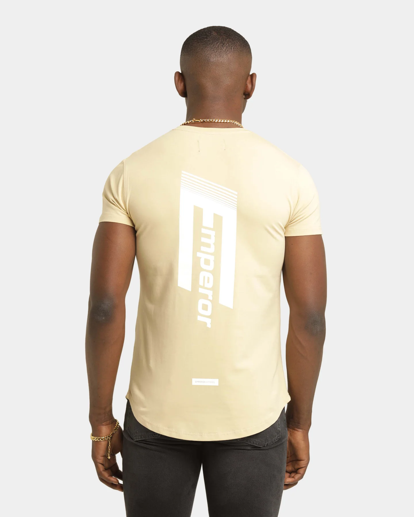 Emperor Apparel Distinction After Dark Short Sleeve T-Shirt Sand/White - Image 5