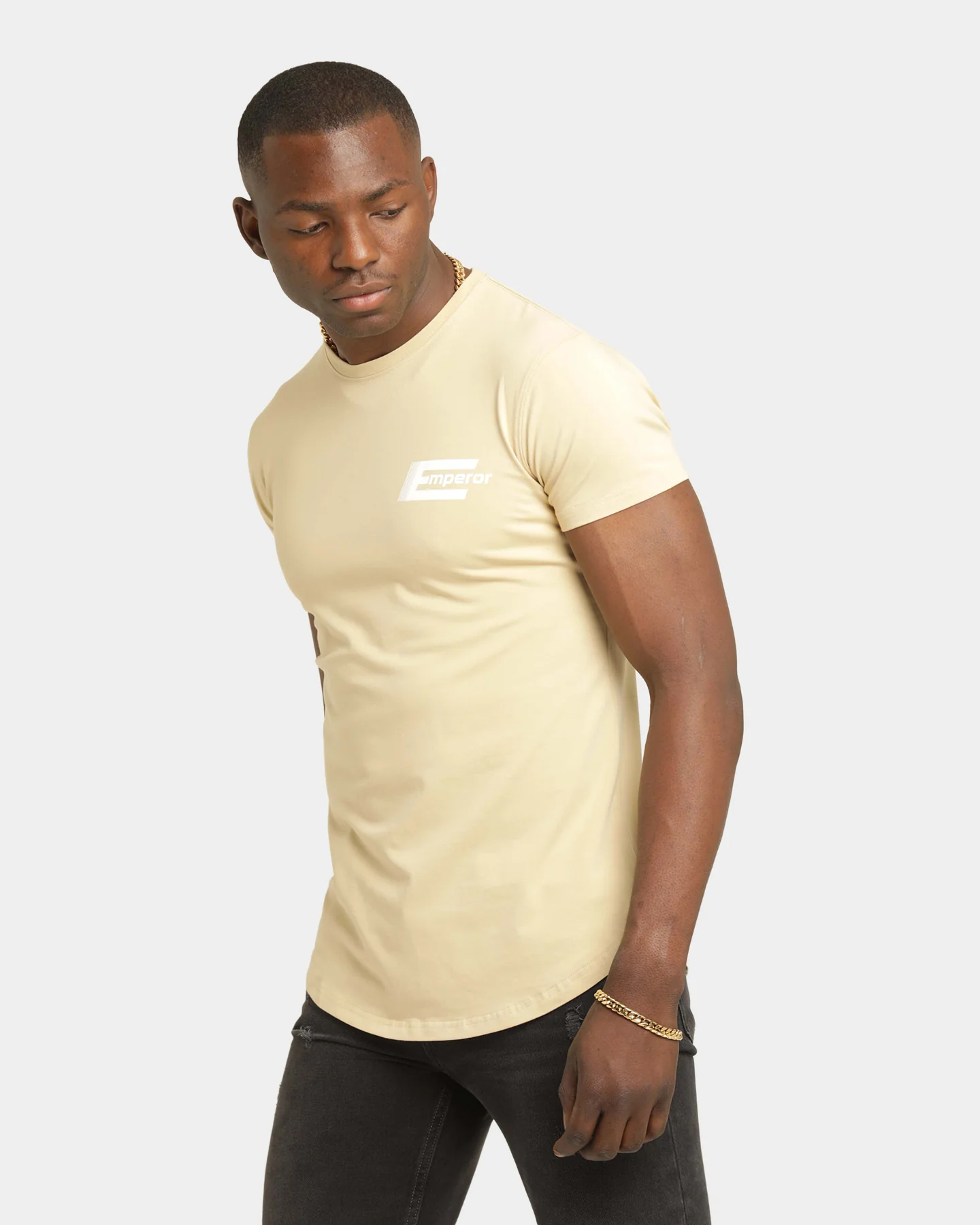 Emperor Apparel Distinction After Dark Short Sleeve T-Shirt Sand/White - Image 7