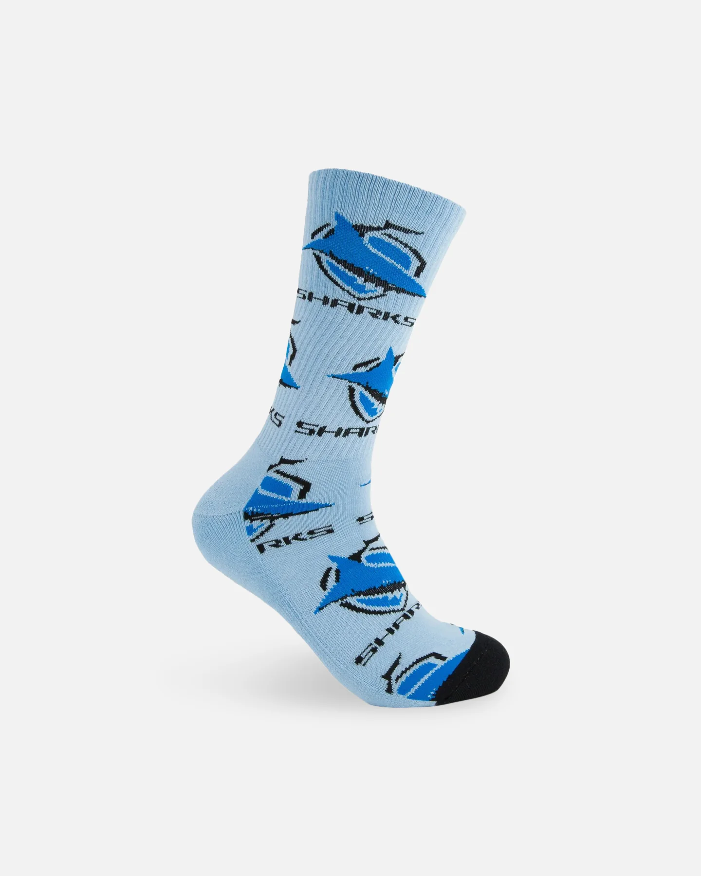 Foot-ies Cronulla-Sutherland Sharks Crew Socks 2 Pack Blue/White - Image 3