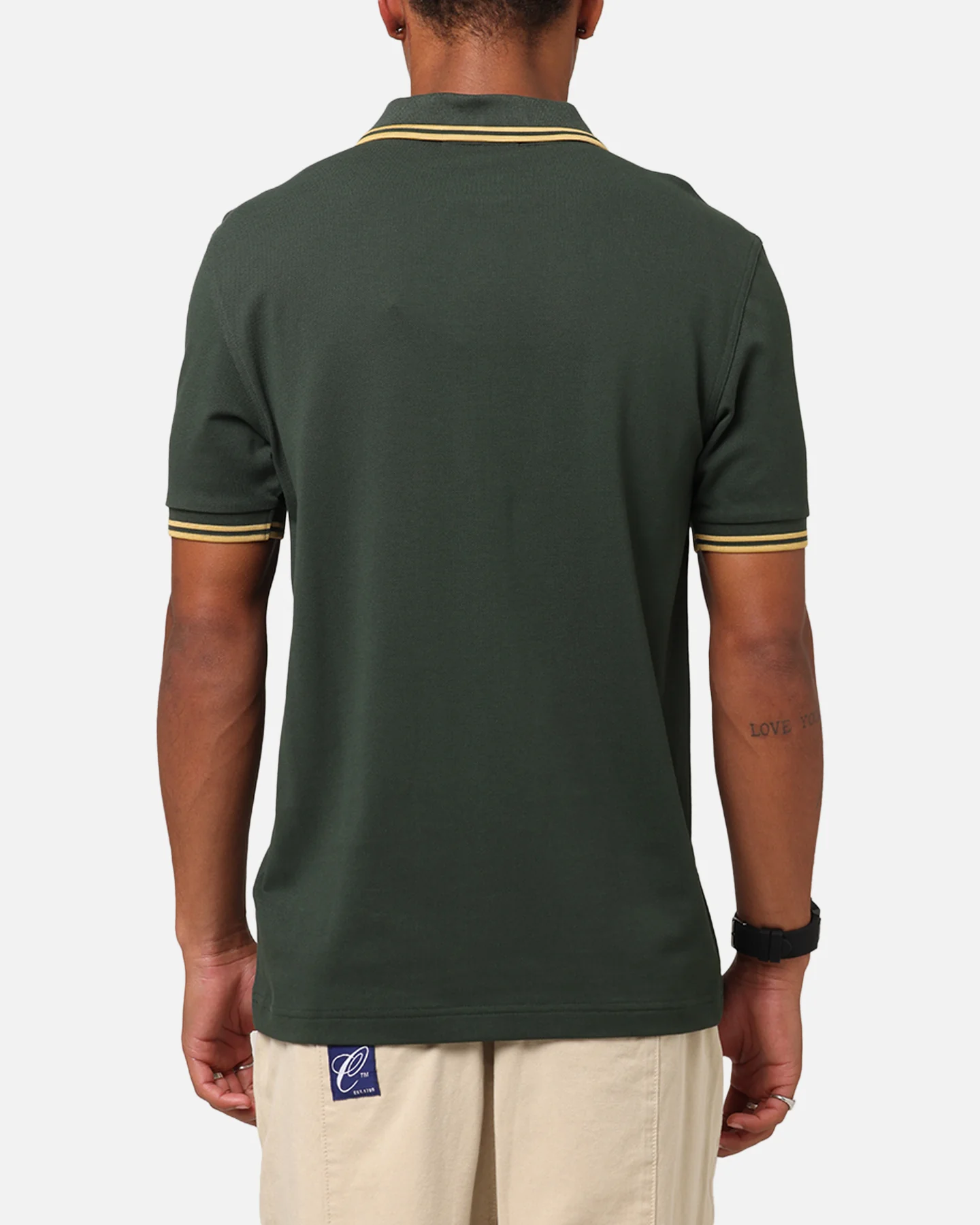 Fred Perry Twin Tipped Polo Shirt Green - Image 3