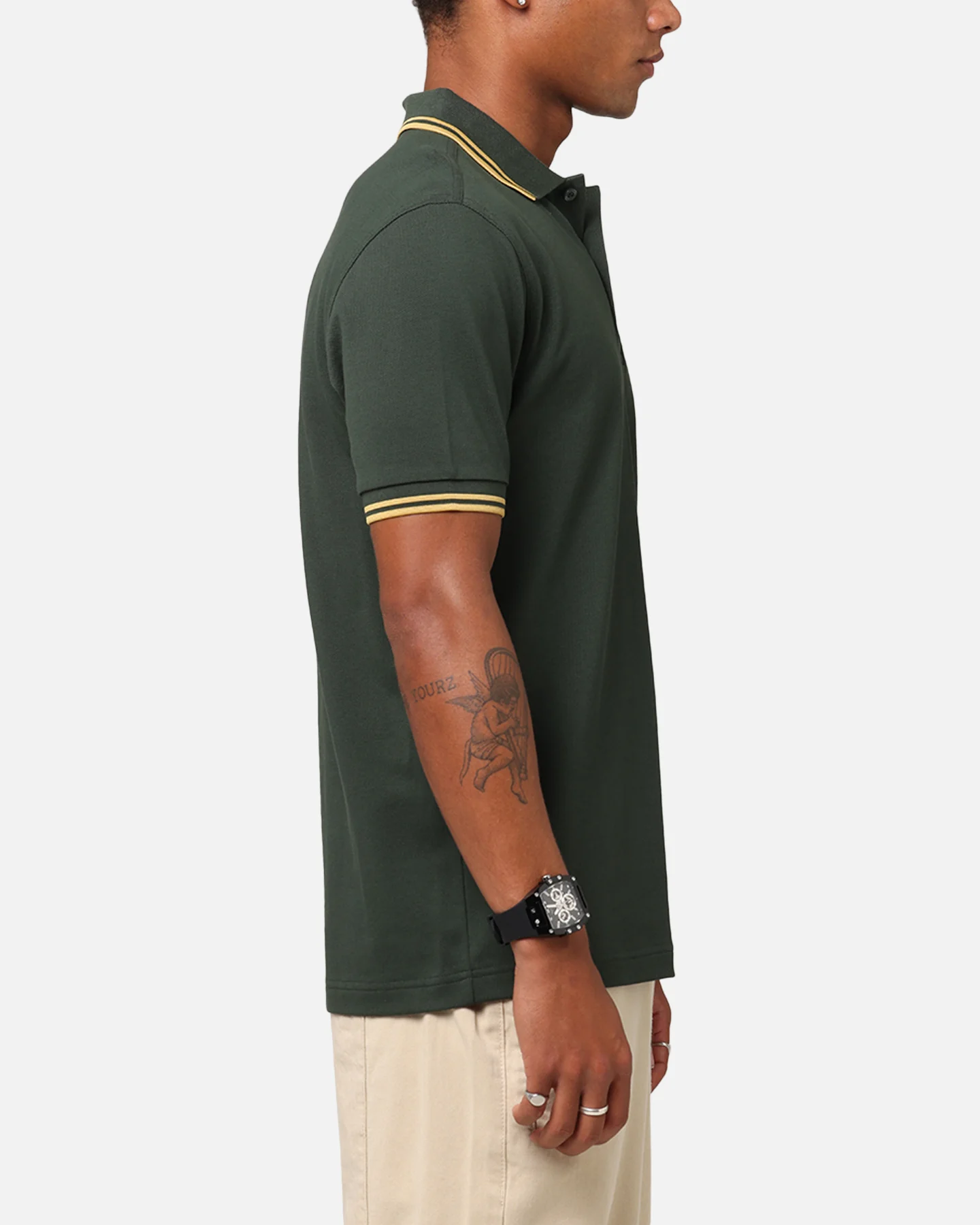 Fred Perry Twin Tipped Polo Shirt Green - Image 4