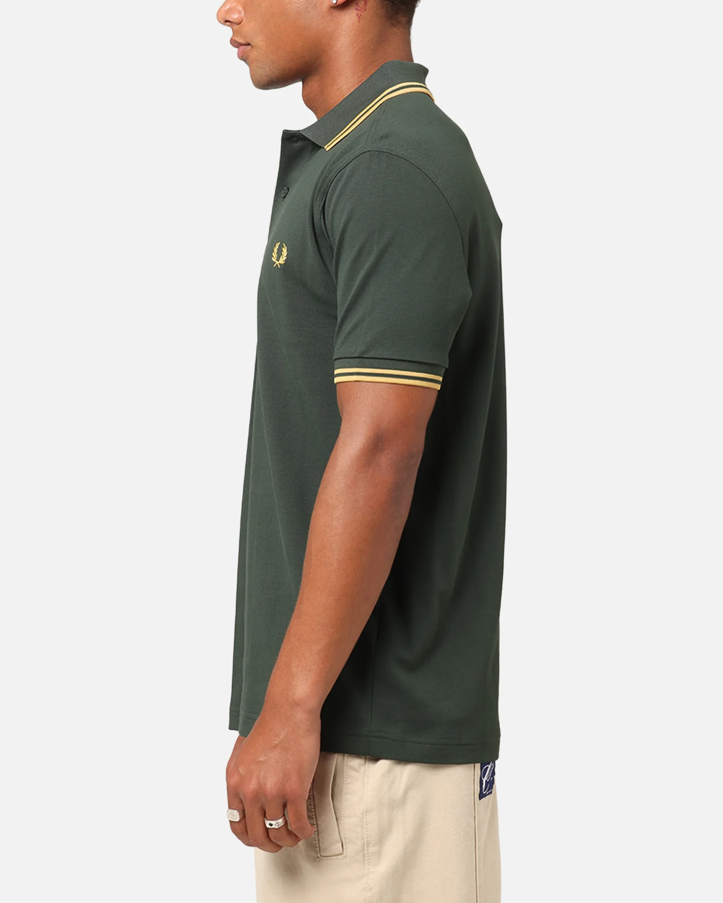 Fred Perry Twin Tipped Polo Shirt Green - Image 5
