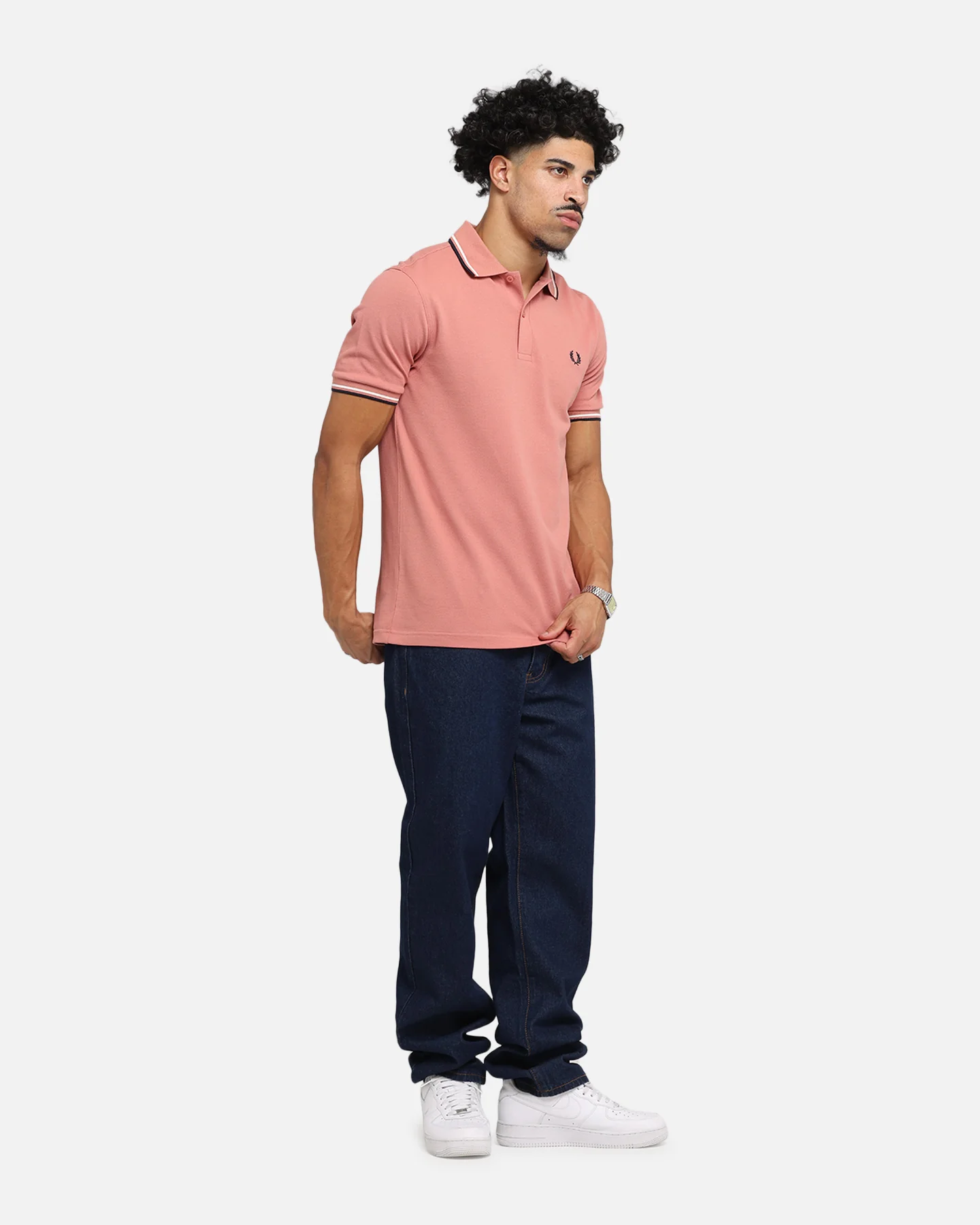 Fred Perry Twin Tipped Polo Shirt Pink - Image 2