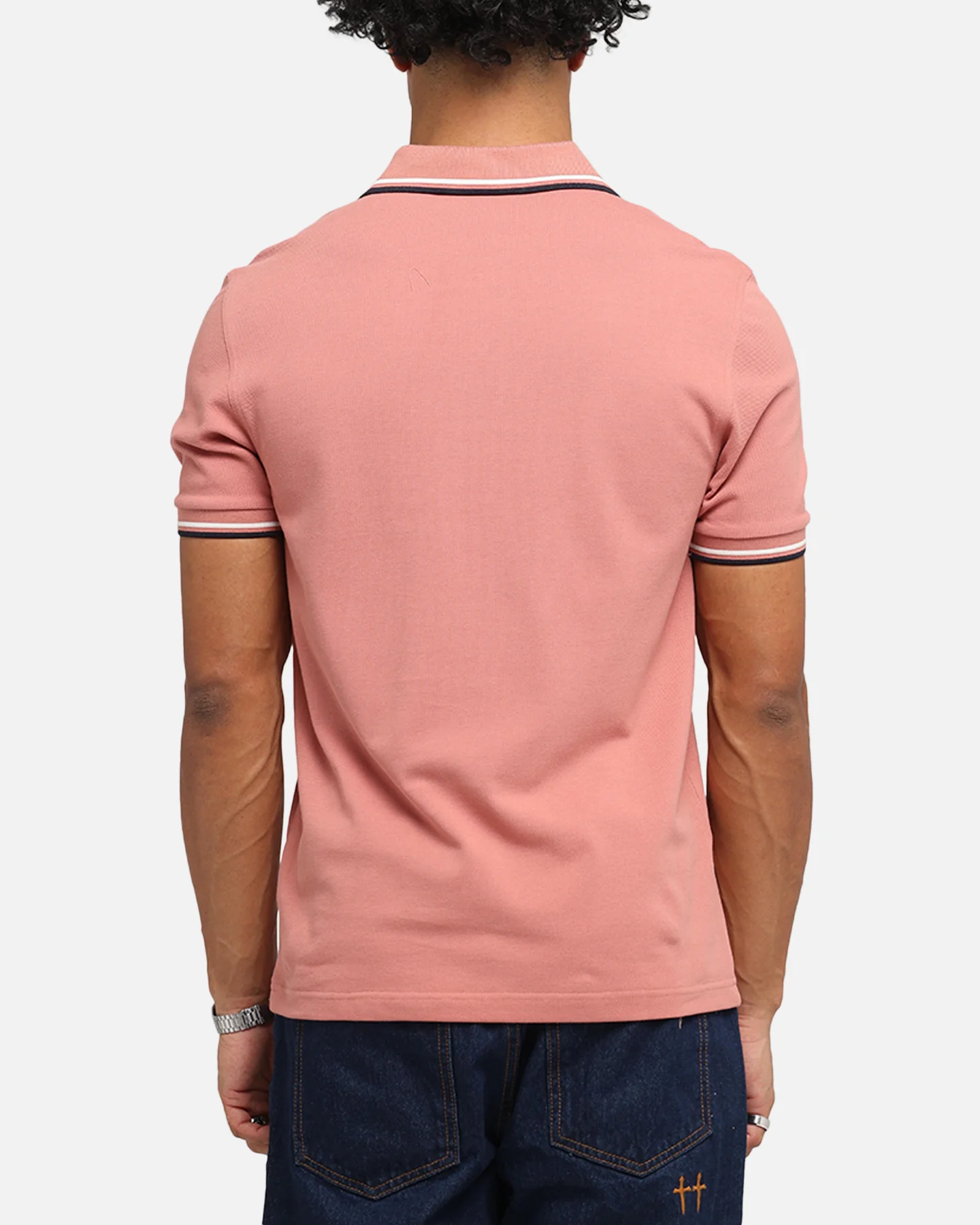 Fred Perry Twin Tipped Polo Shirt Pink - Image 3