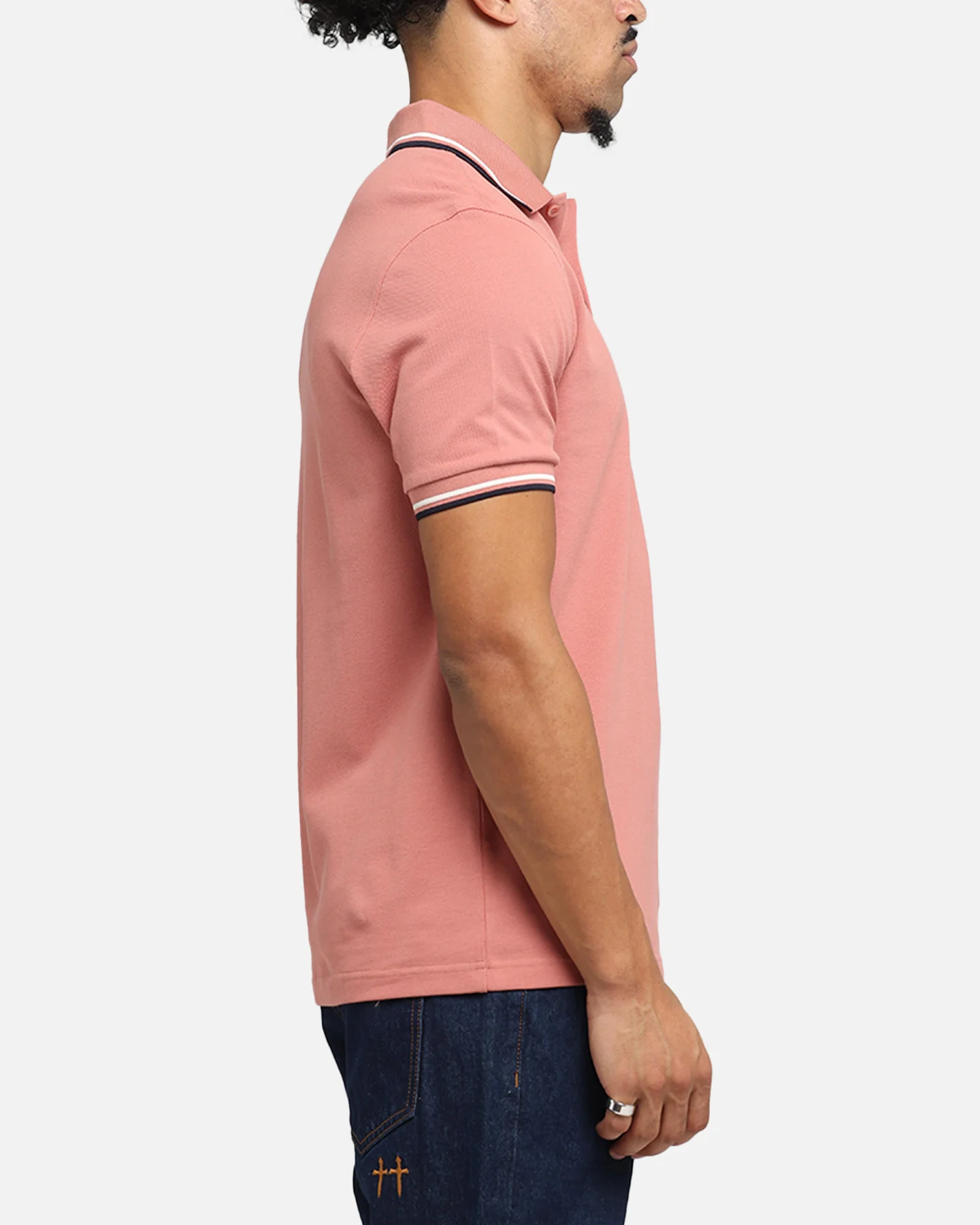Fred Perry Twin Tipped Polo Shirt Pink - Image 4