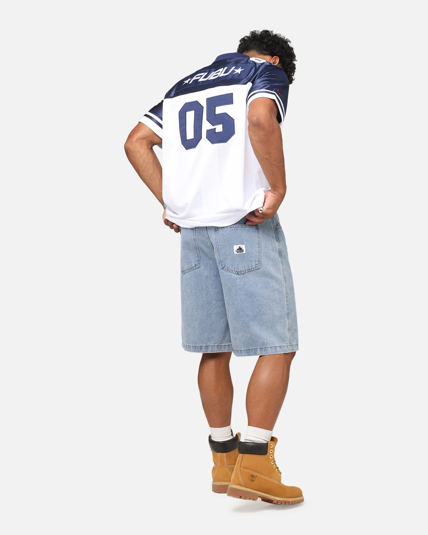 Fubu Football Jersey White/Navy - Image 4