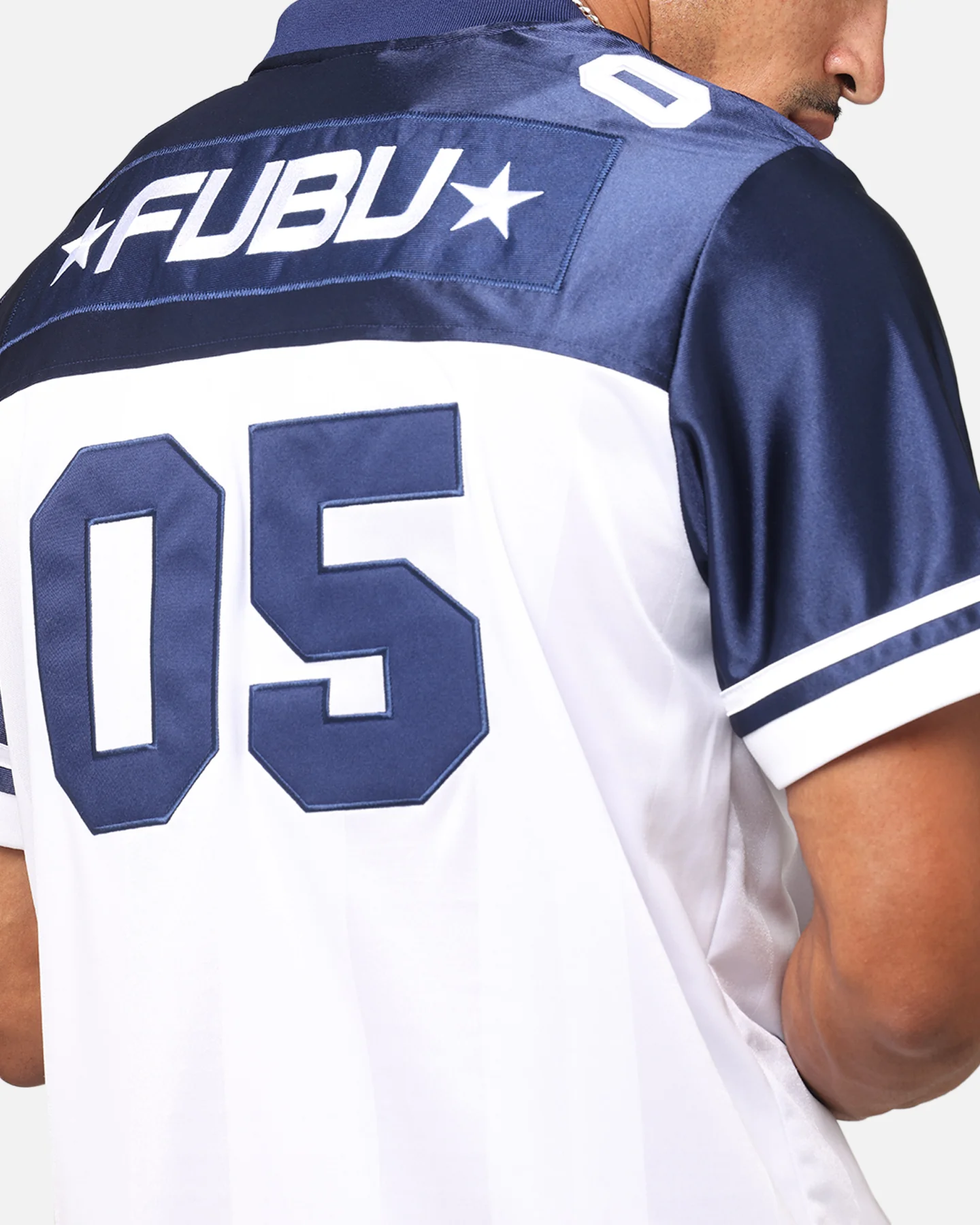 Fubu Football Jersey White/Navy - Image 8
