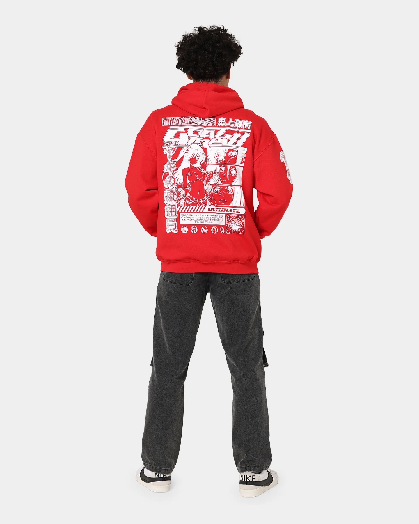 Goat Crew Anime Hoodie Red - Image 2