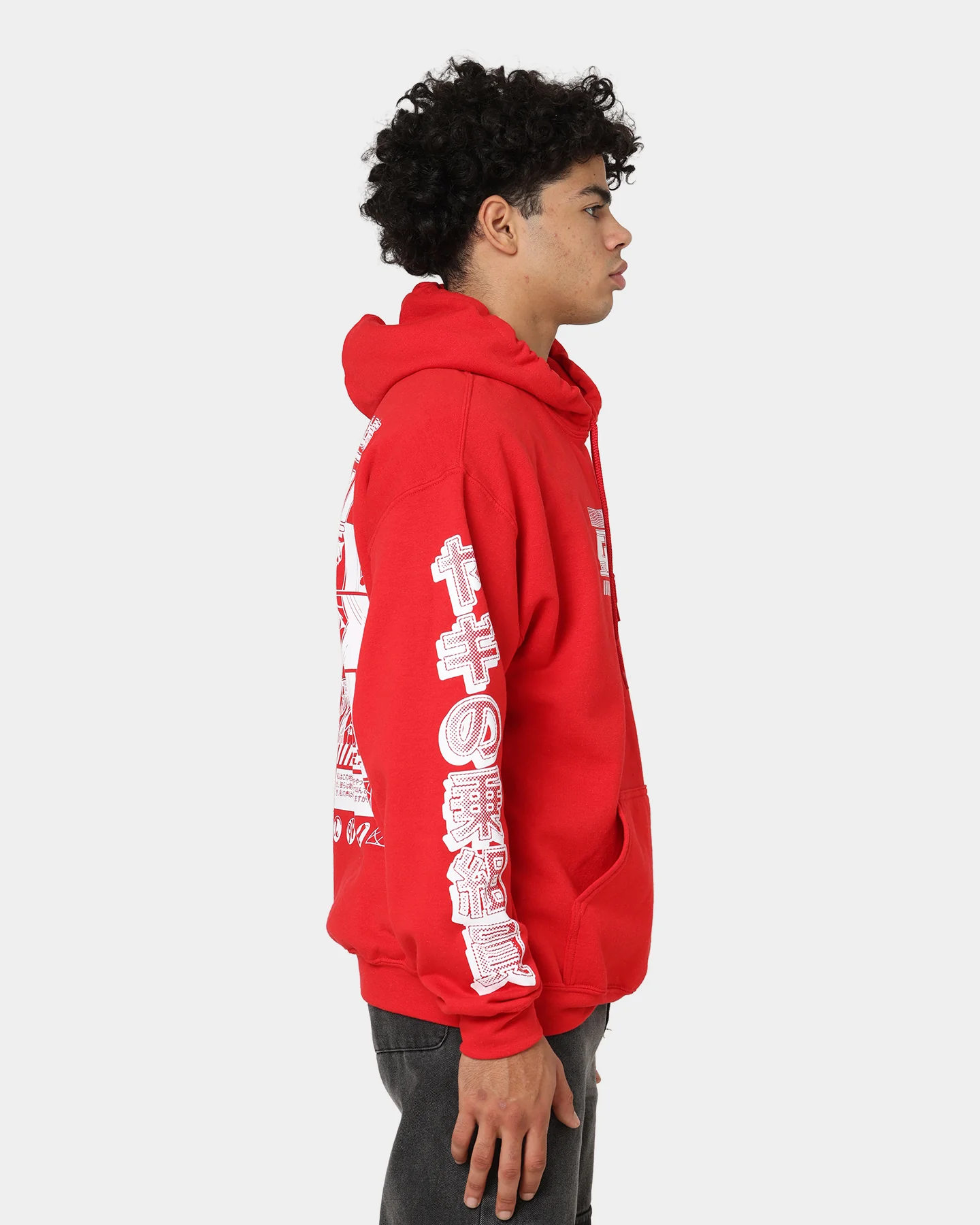 Goat Crew Anime Hoodie Red - Image 5