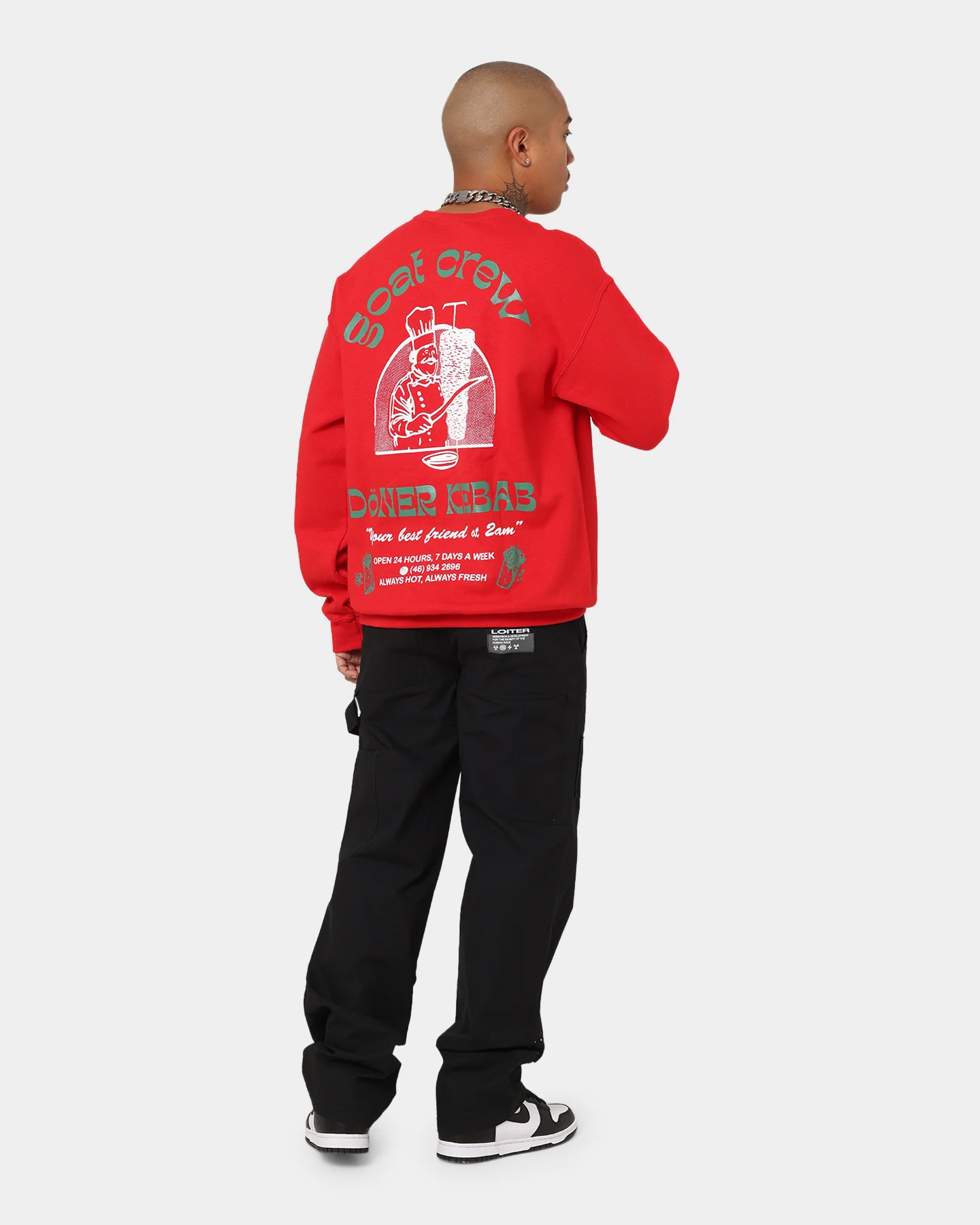 Goat Crew Döner Kebab Crewneck Red - Image 3
