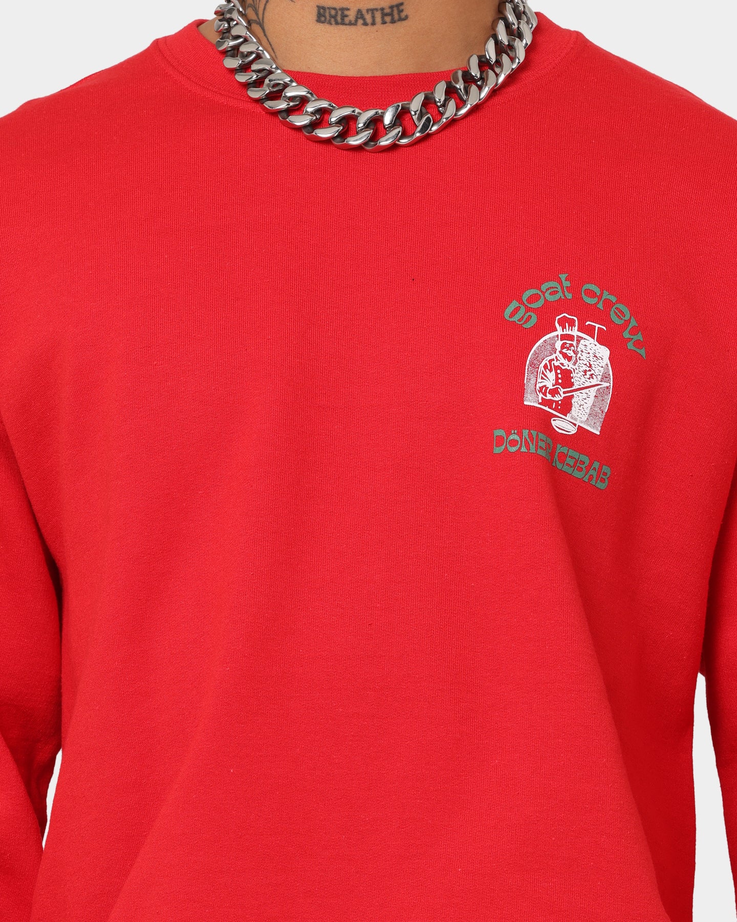 Goat Crew Döner Kebab Crewneck Red - Image 4