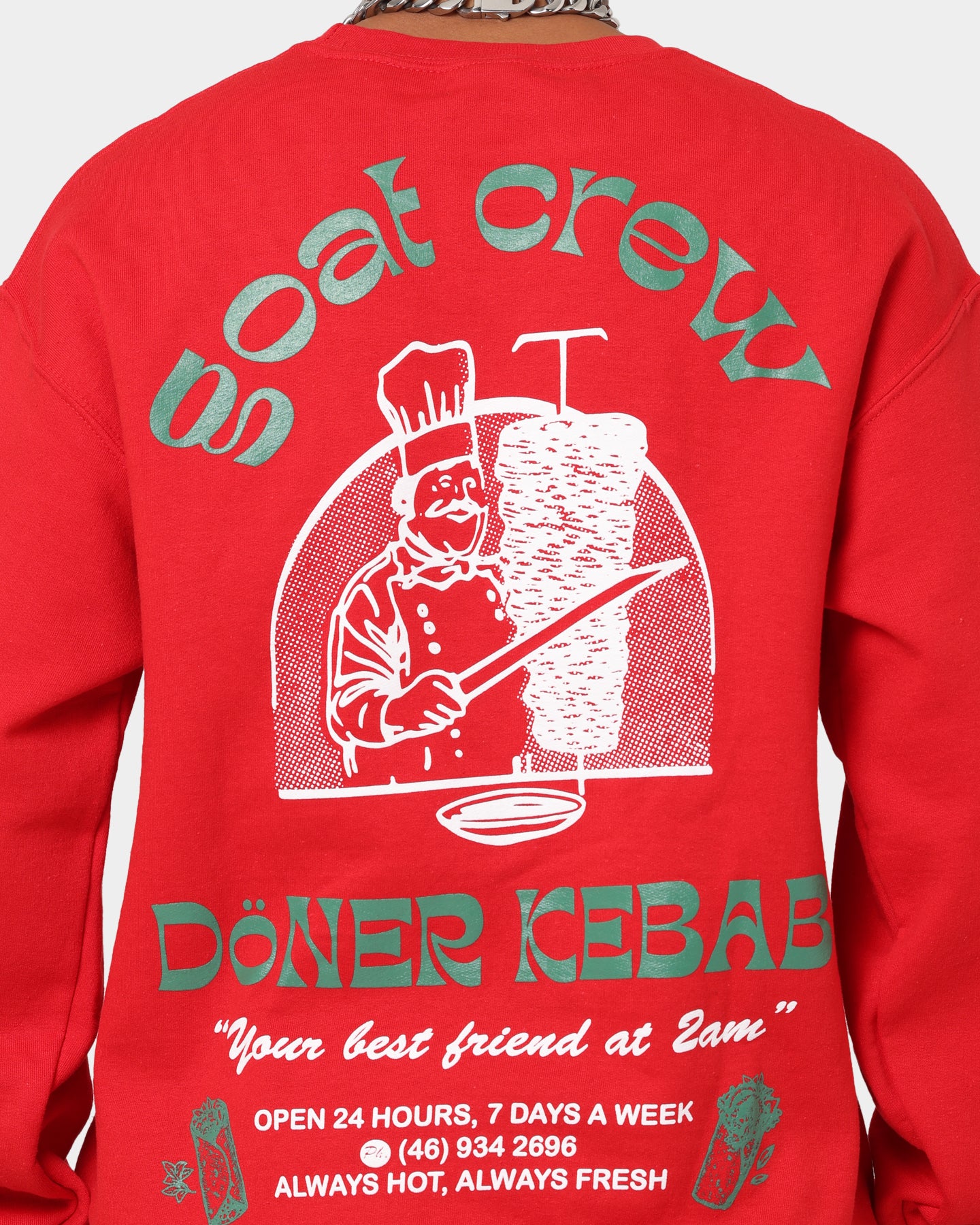 Goat Crew Döner Kebab Crewneck Red - Image 6