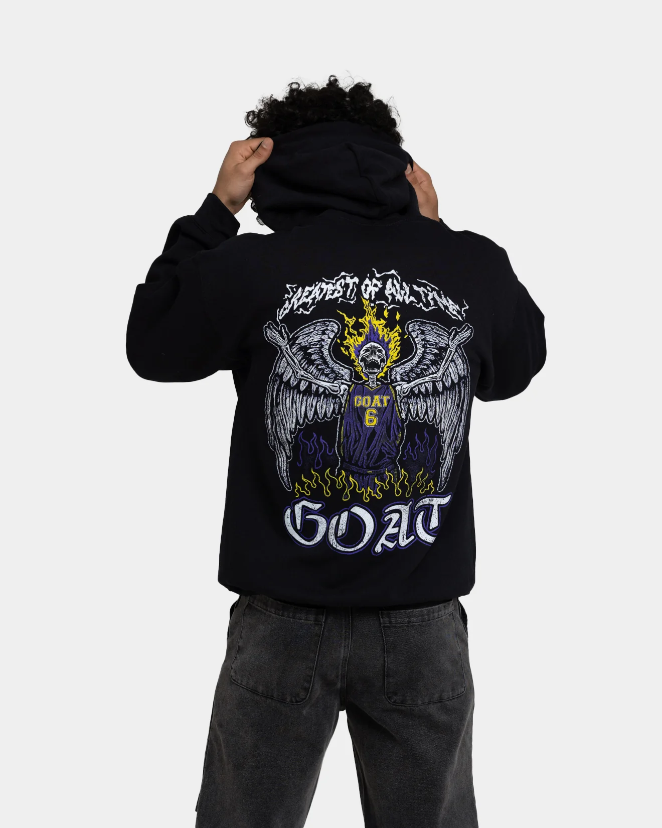 Goat Crew King Skeleton Hoodie Black - Image 2