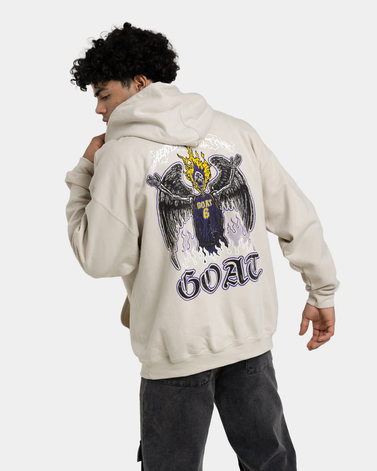 Goat Crew King Skeleton Hoodie Sand - Image 2