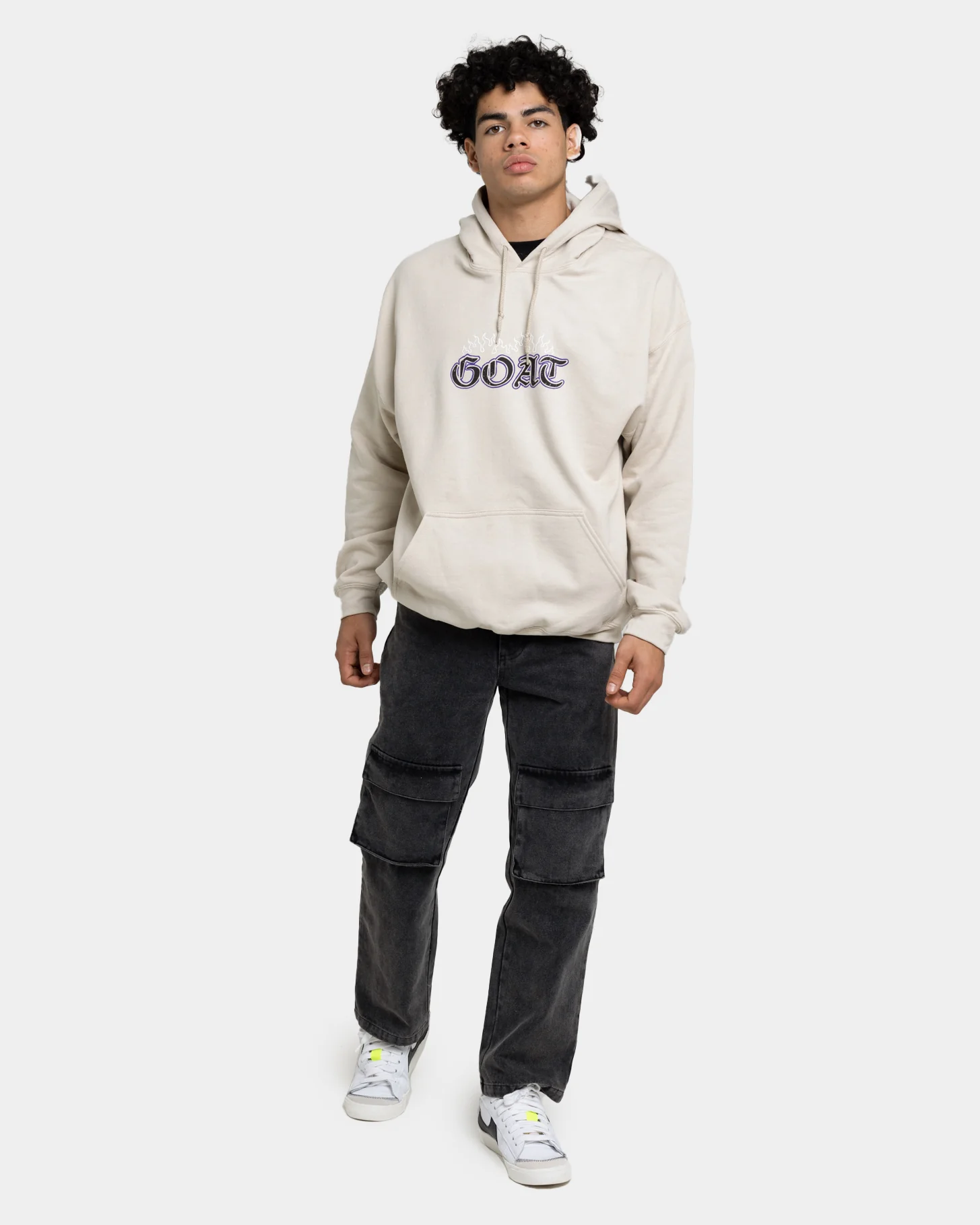 Goat Crew King Skeleton Hoodie Sand - Image 3