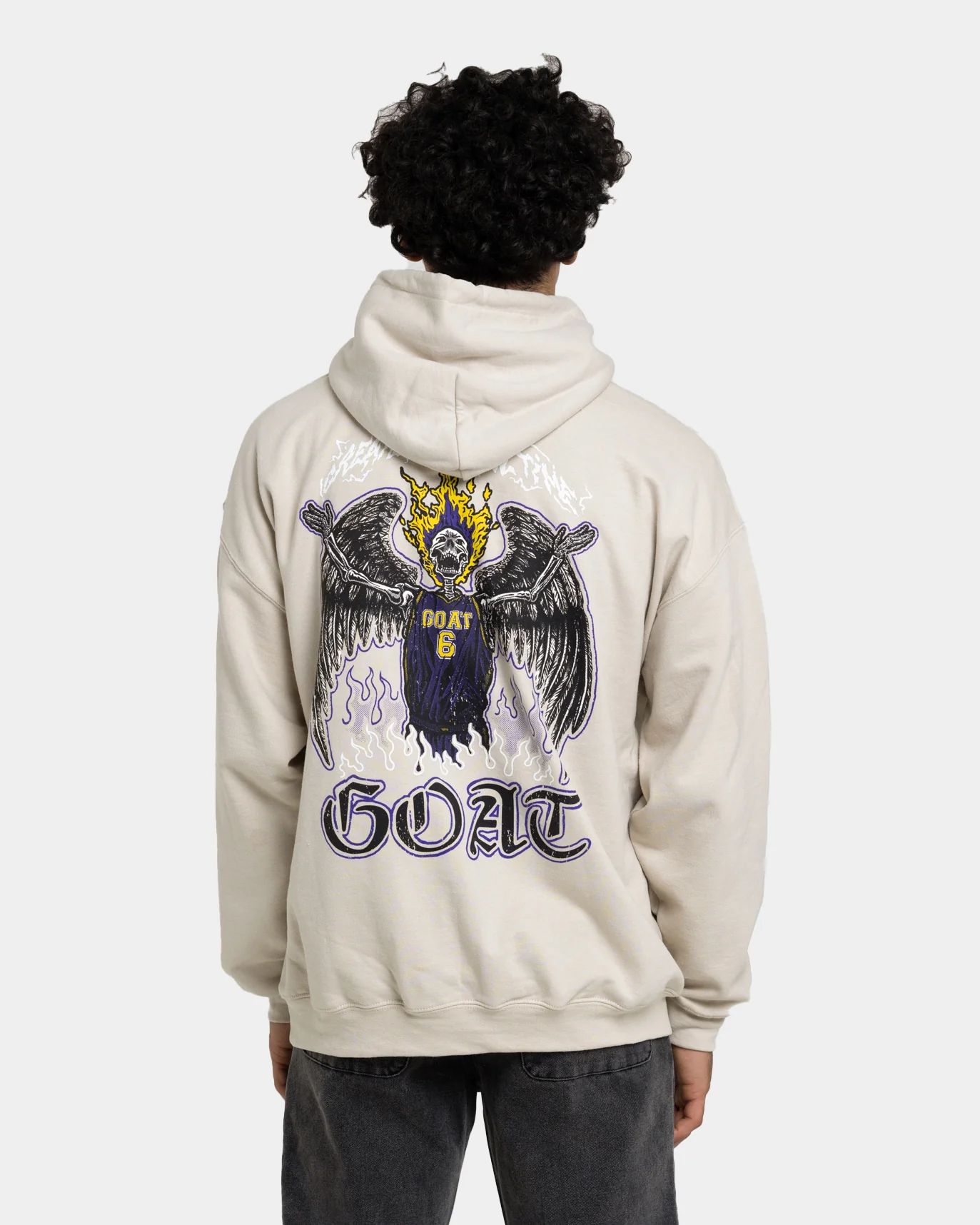 Goat Crew King Skeleton Hoodie Sand - Image 5