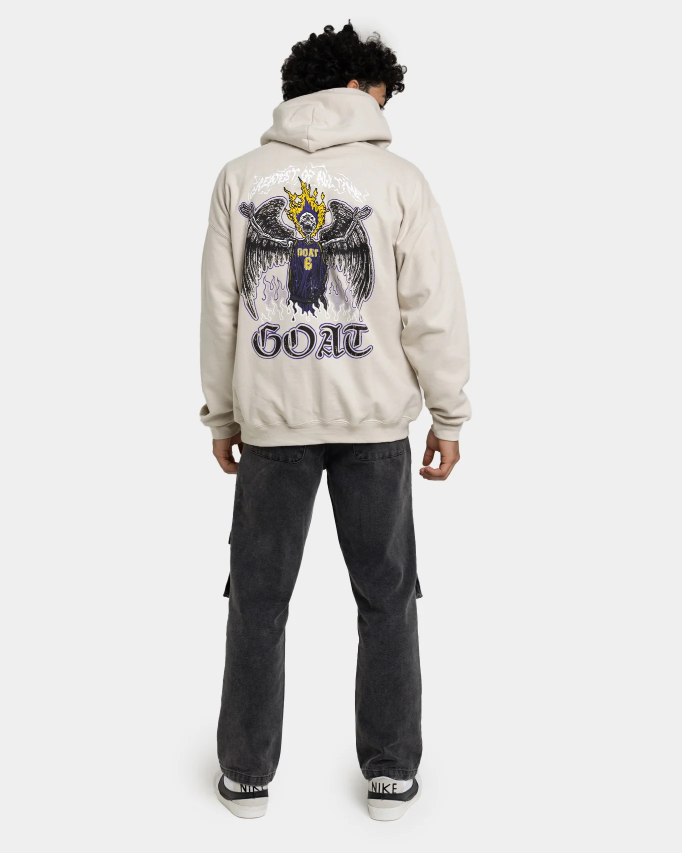 Goat Crew King Skeleton Hoodie Sand - Image 8