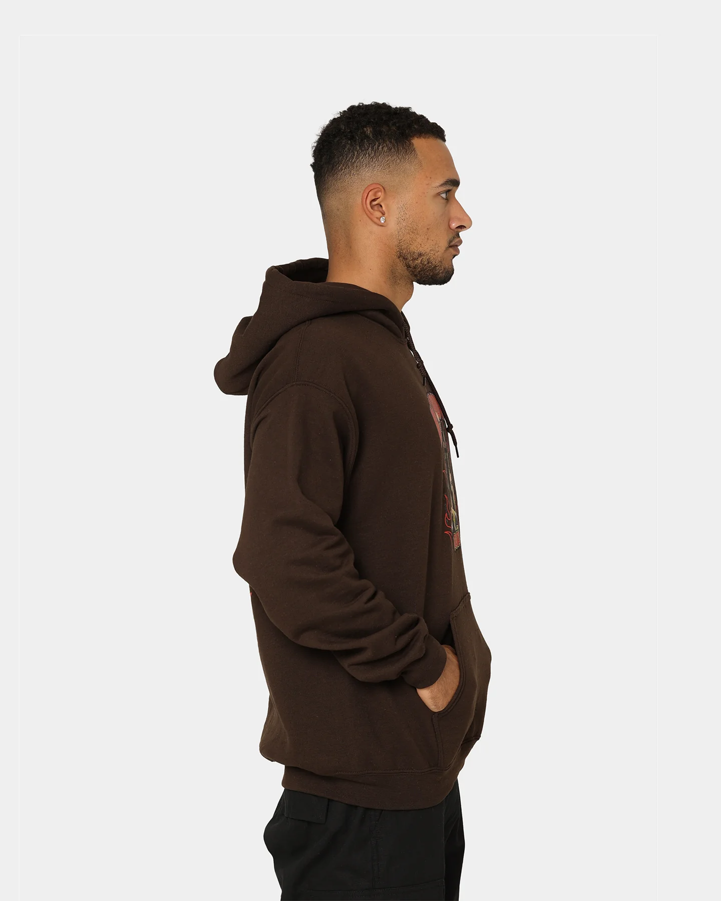 Goat Crew Man Down Hoodie Brown - Image 5