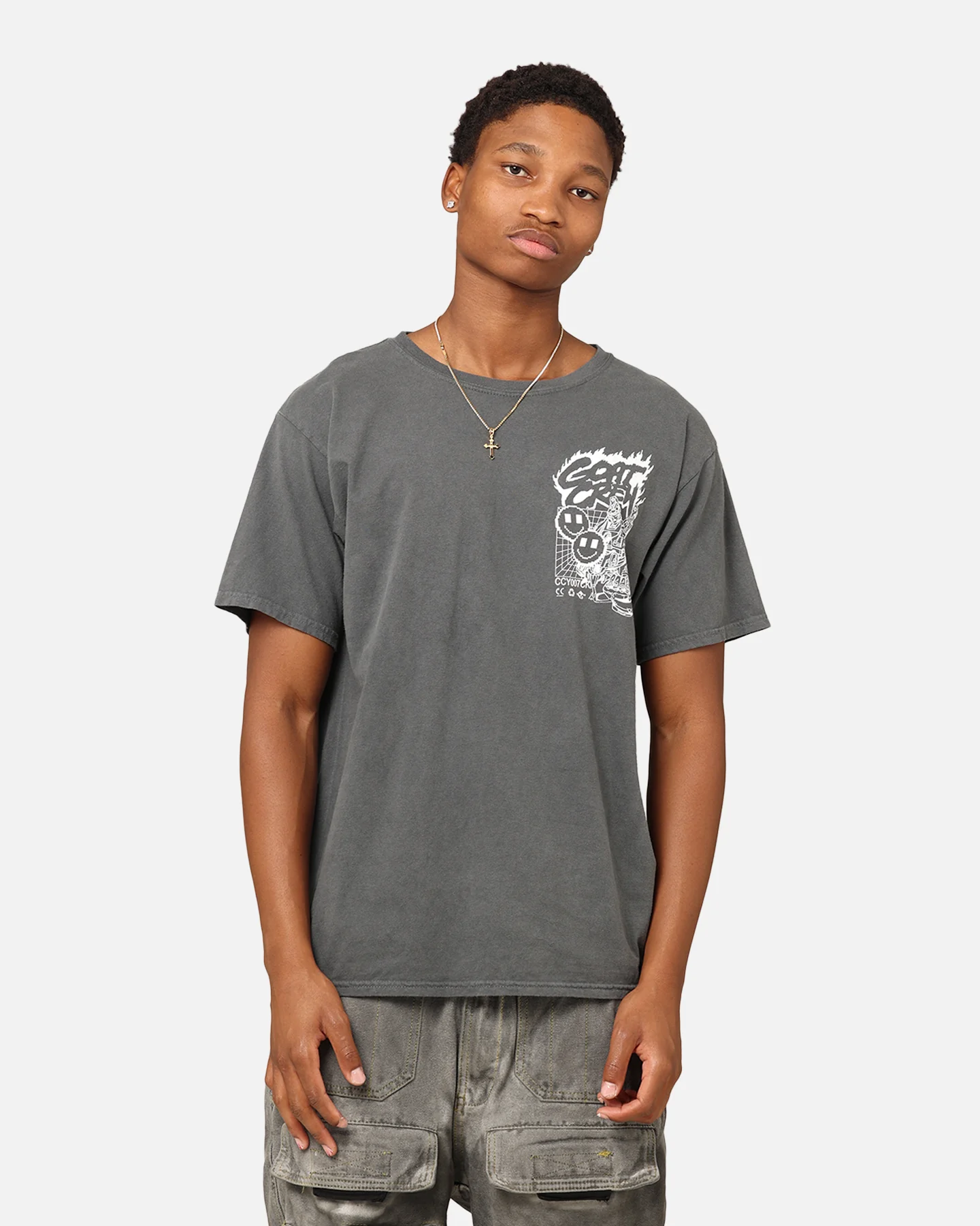 Goat Crew Robo Mech T-Shirt Off Black - Image 2