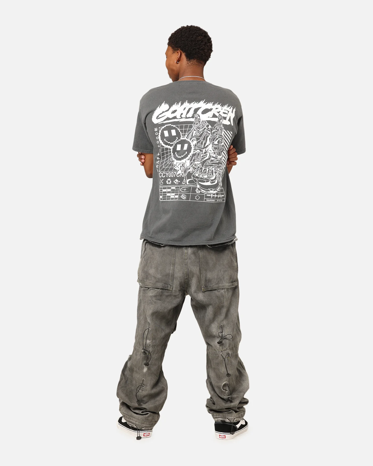 Goat Crew Robo Mech T-Shirt Off Black - Image 3