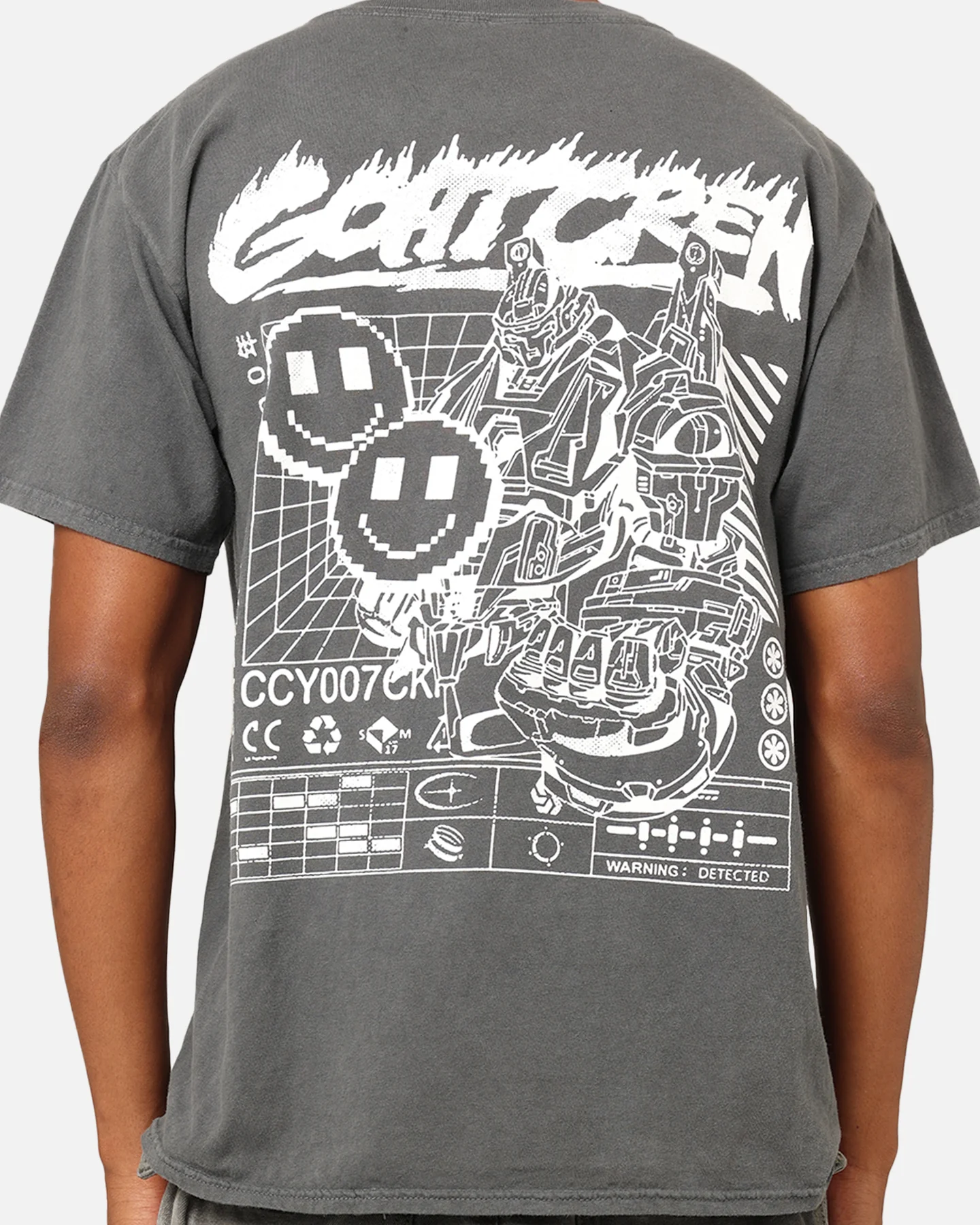 Goat Crew Robo Mech T-Shirt Off Black - Image 5