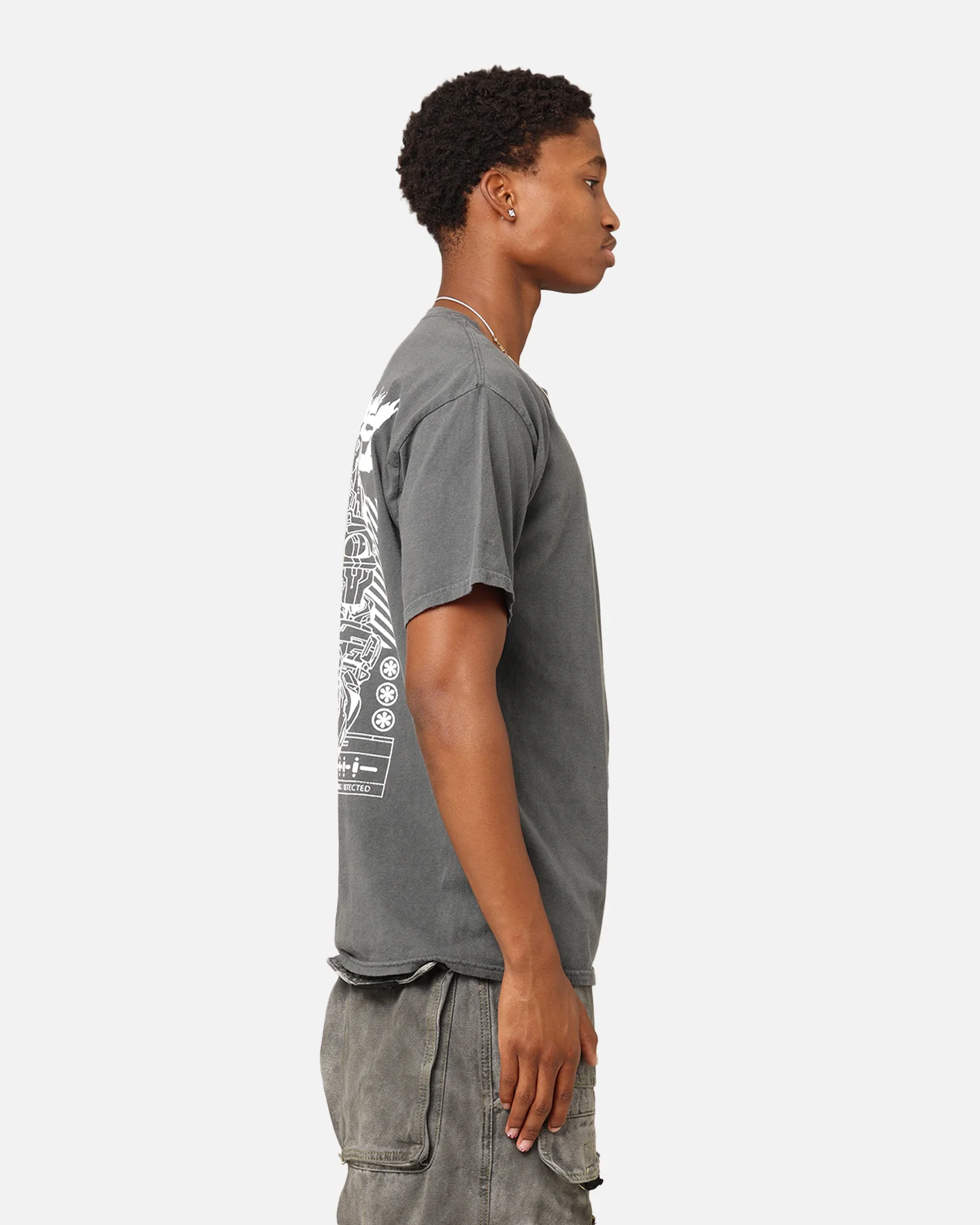 Goat Crew Robo Mech T-Shirt Off Black - Image 6