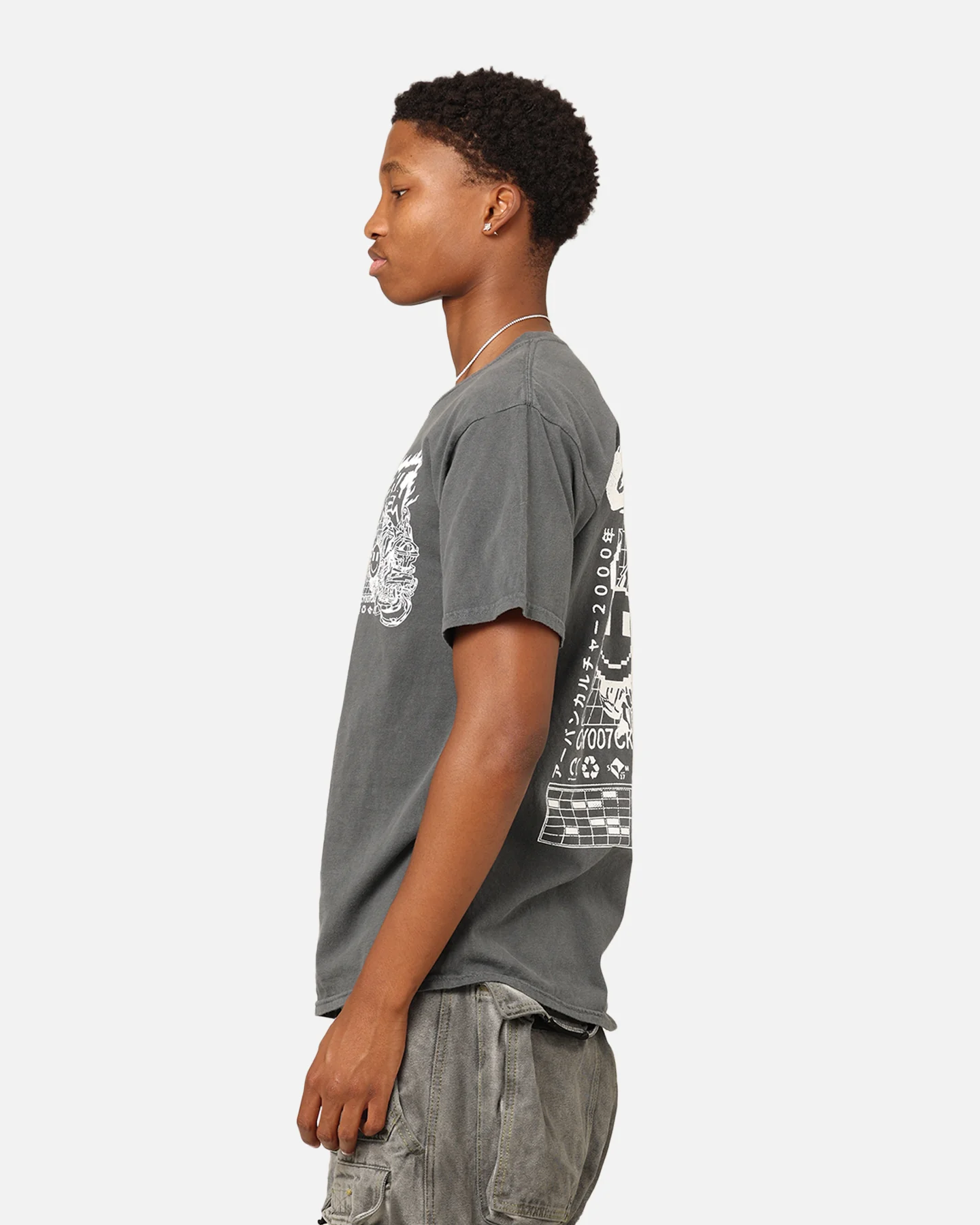 Goat Crew Robo Mech T-Shirt Off Black - Image 7