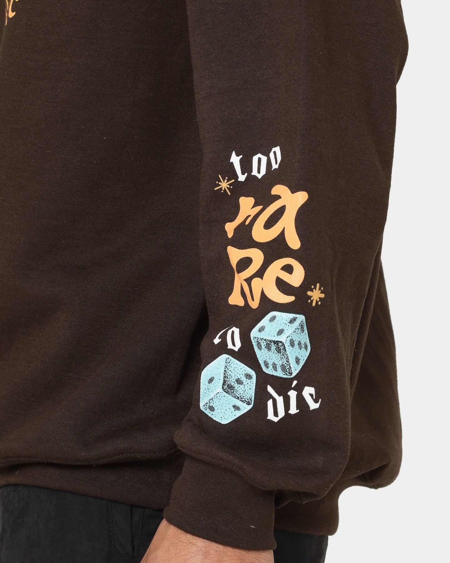 Goat Crew Too Weird To Live Vintage Crewneck Brown - Image 10
