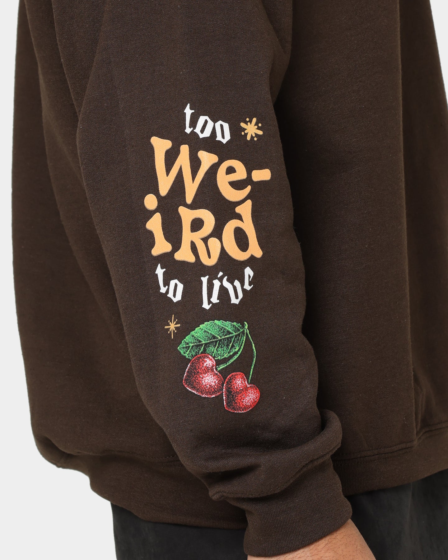 Goat Crew Too Weird To Live Vintage Crewneck Brown - Image 9