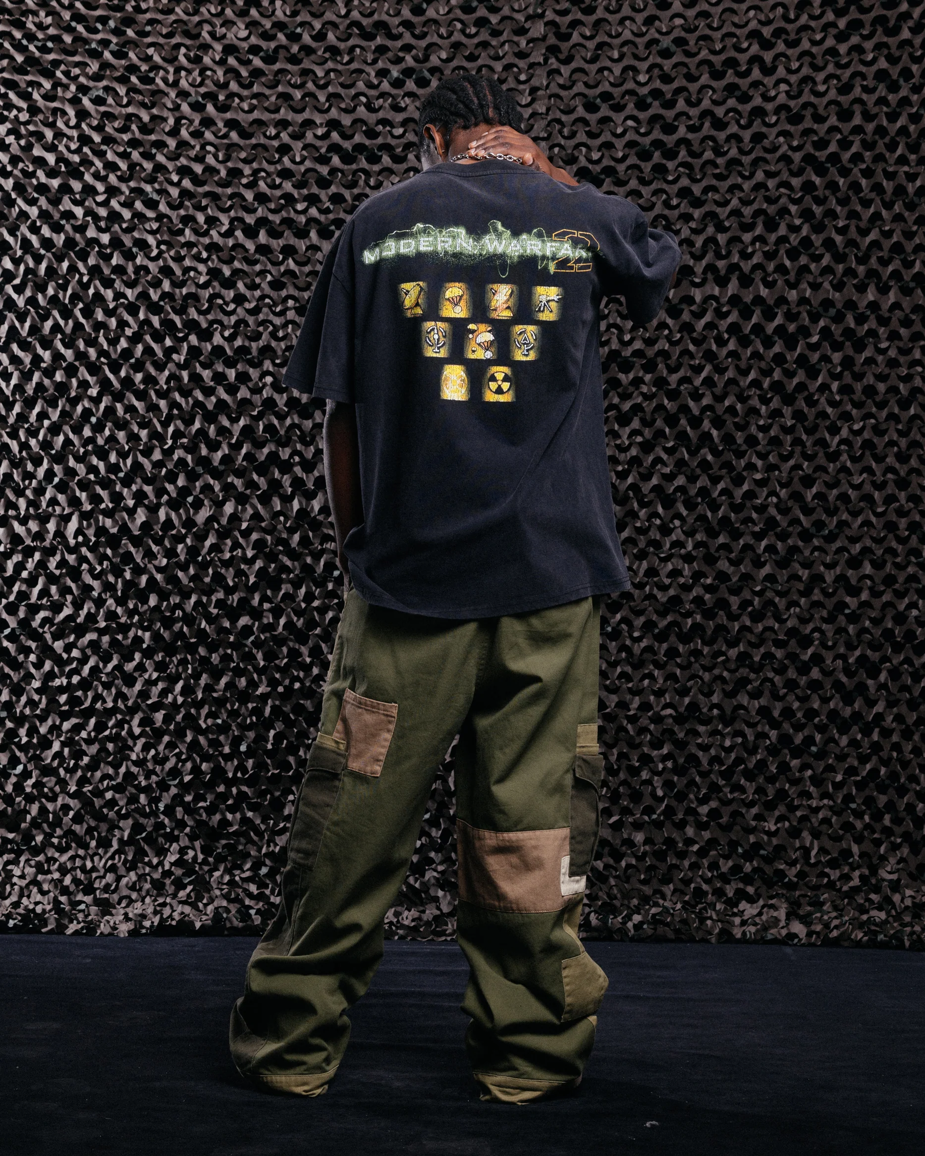 Goat Crew X Call Of Duty Modern Warfare 25 Streak Heavy T-Shirt Vintage Black - Image 3