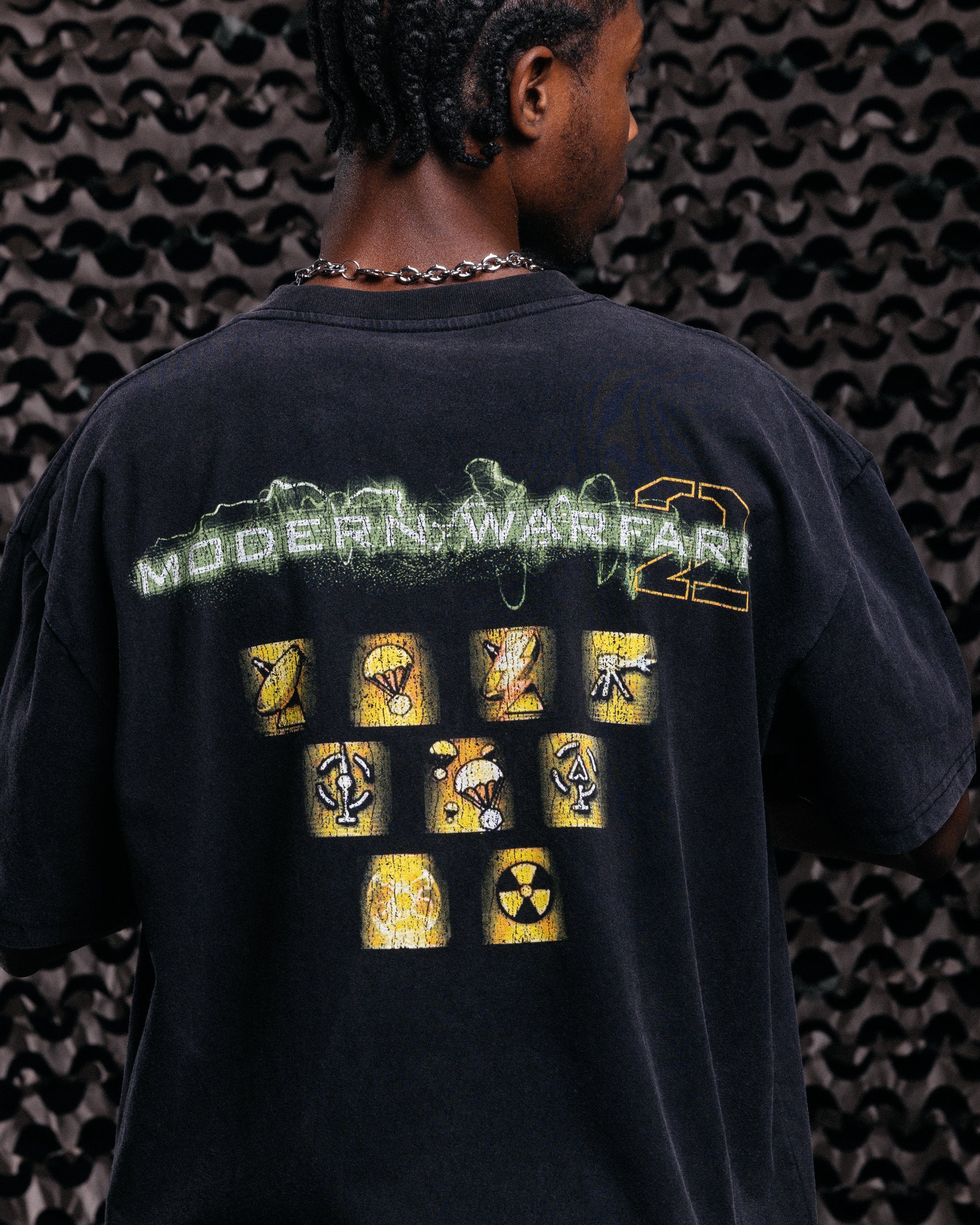 Goat Crew X Call Of Duty Modern Warfare 25 Streak Heavy T-Shirt Vintage Black - Image 4