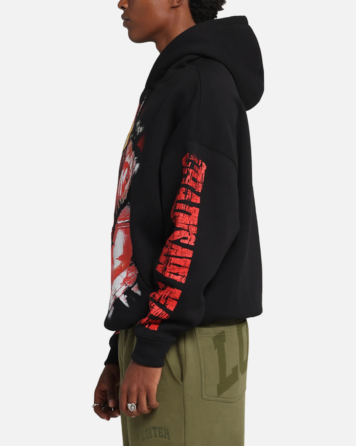 Goat Crew X Chainsaw Man Premium Hoodie Black - Image 5