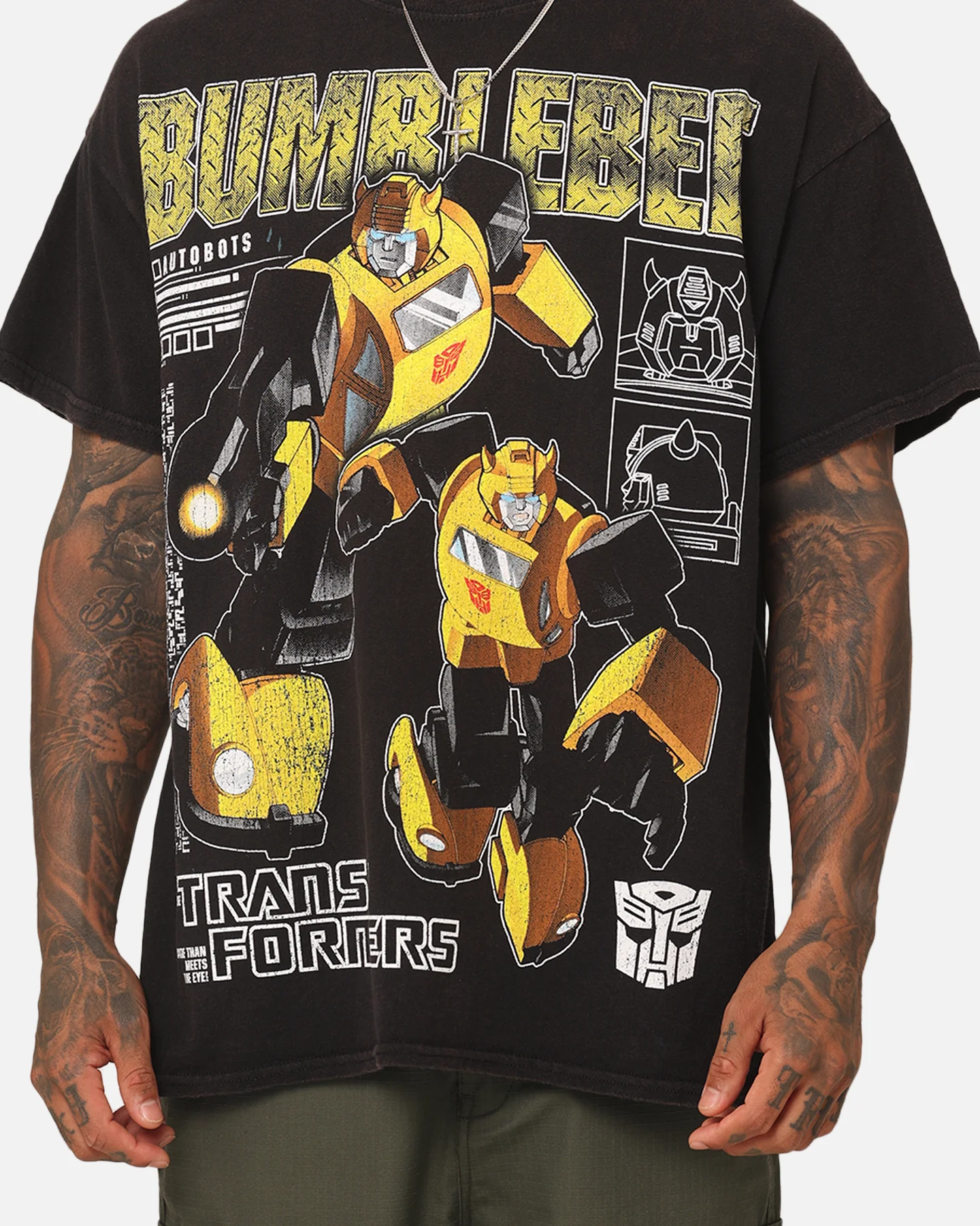 Goat Crew X Transformers Bumble Bee Vintage T-Shirt Black Wash - Image 3