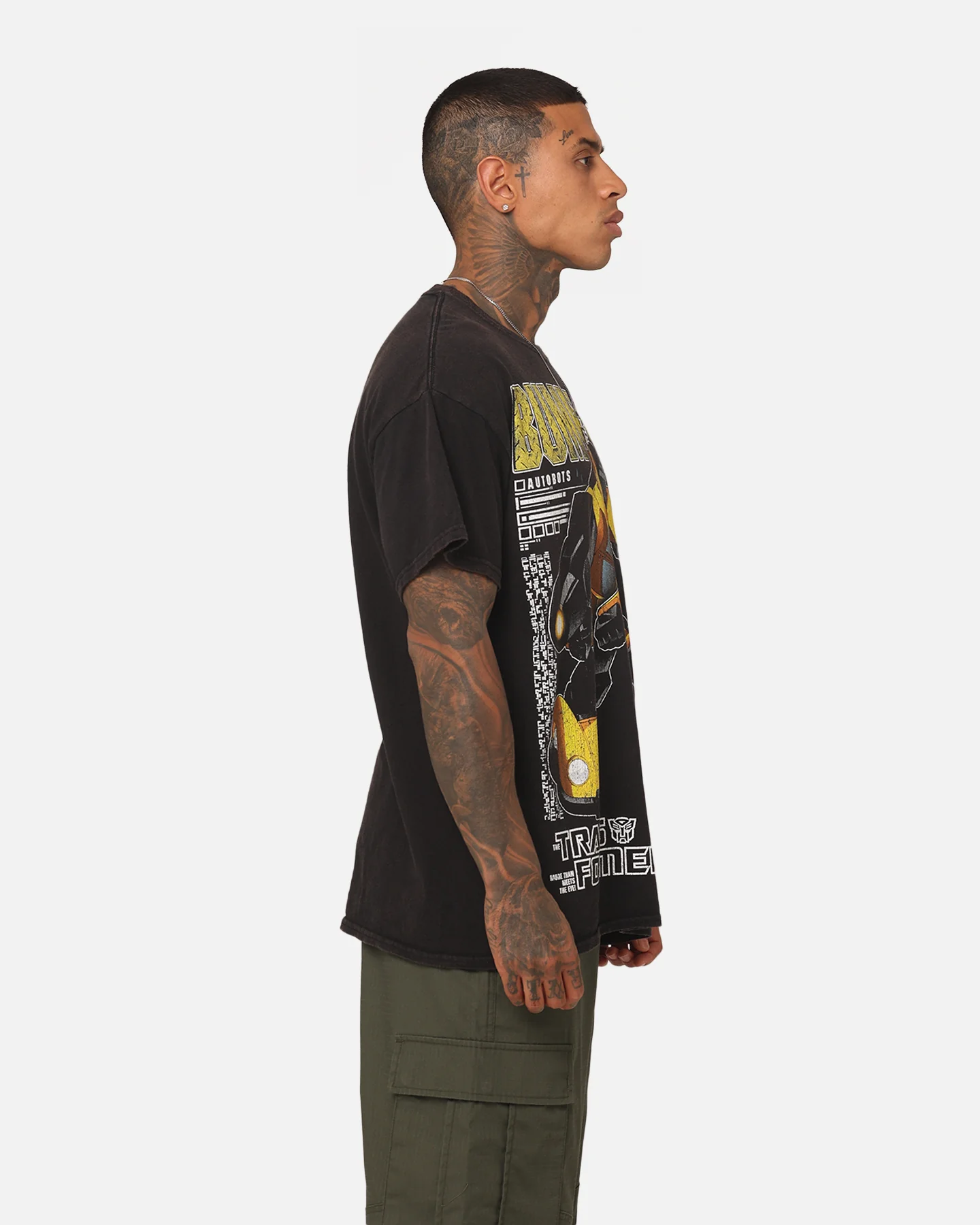 Goat Crew X Transformers Bumble Bee Vintage T-Shirt Black Wash - Image 5