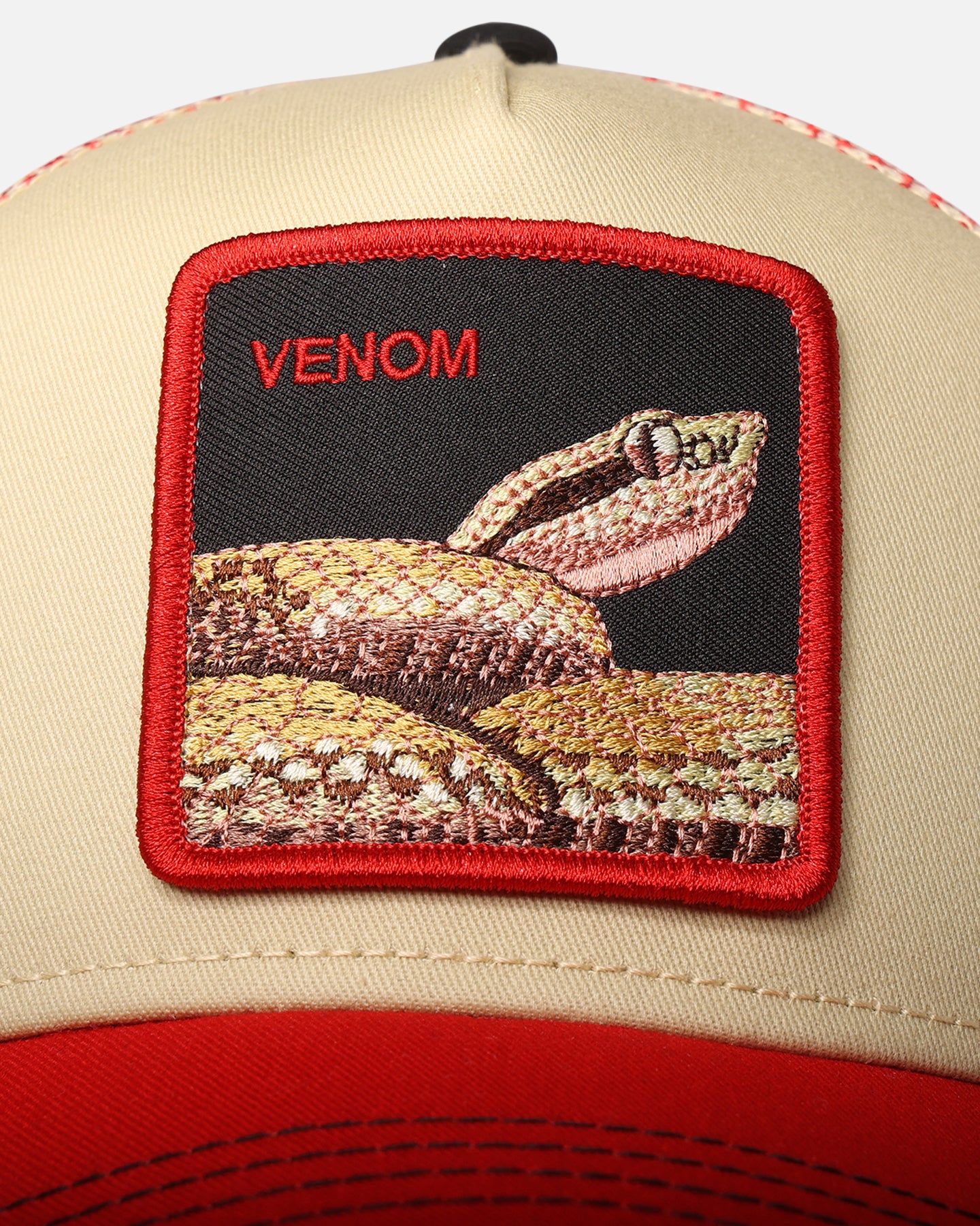 Goorin Bros The Venom Snake Trucker Snapback Beige - Image 5