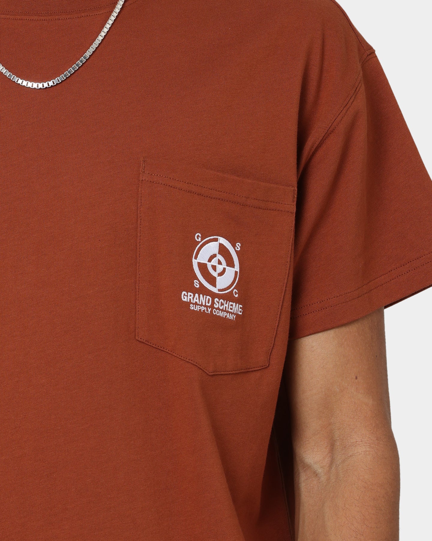 Grand Scheme Pocket T-Shirt Brown - Image 3