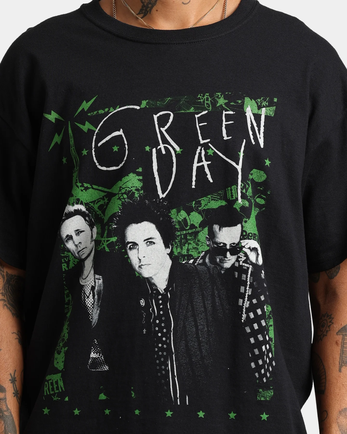 Green Day Green Lean T-Shirt Black - Image 3