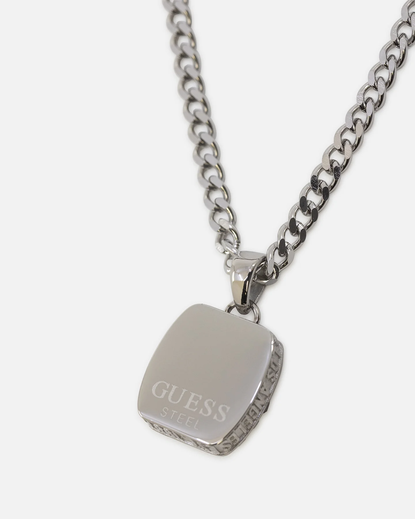 Guess Mainline 21" Lion 16mm Charm Necklace Silver - Image 6