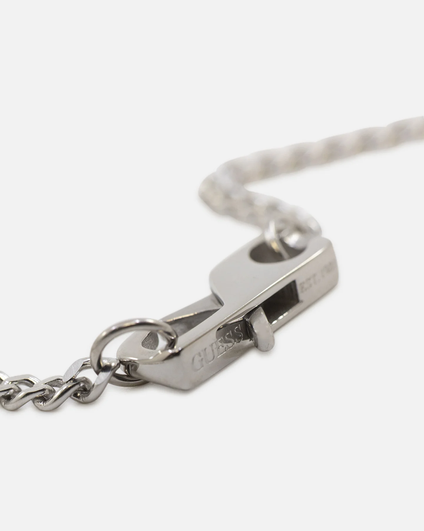 Guess Mainline 21" Lion 16mm Charm Necklace Silver - Image 7