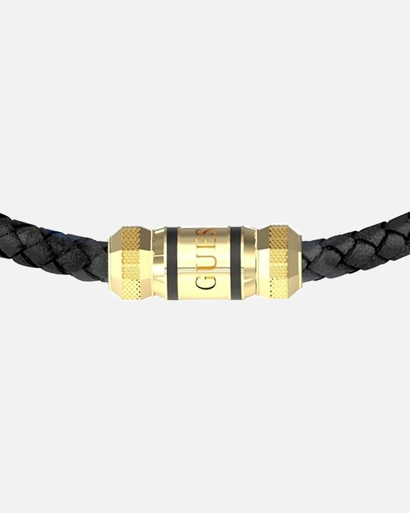 Guess Mainline Exagon Leather Bracelet Gold - Image 3
