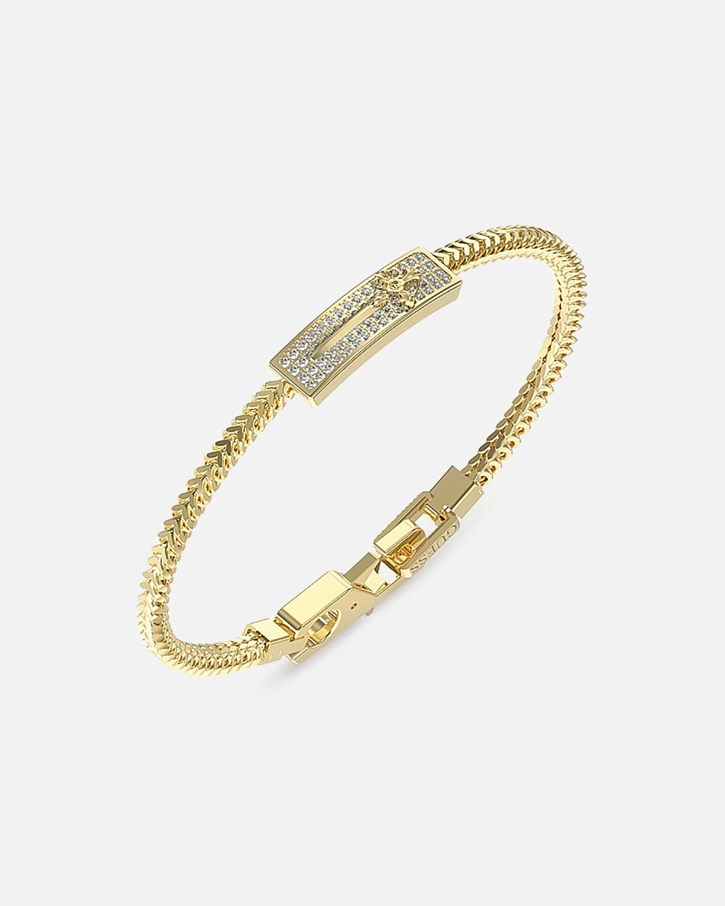 Guess Mainline Rebel Knight Dagger Crystal Bracelet Gold