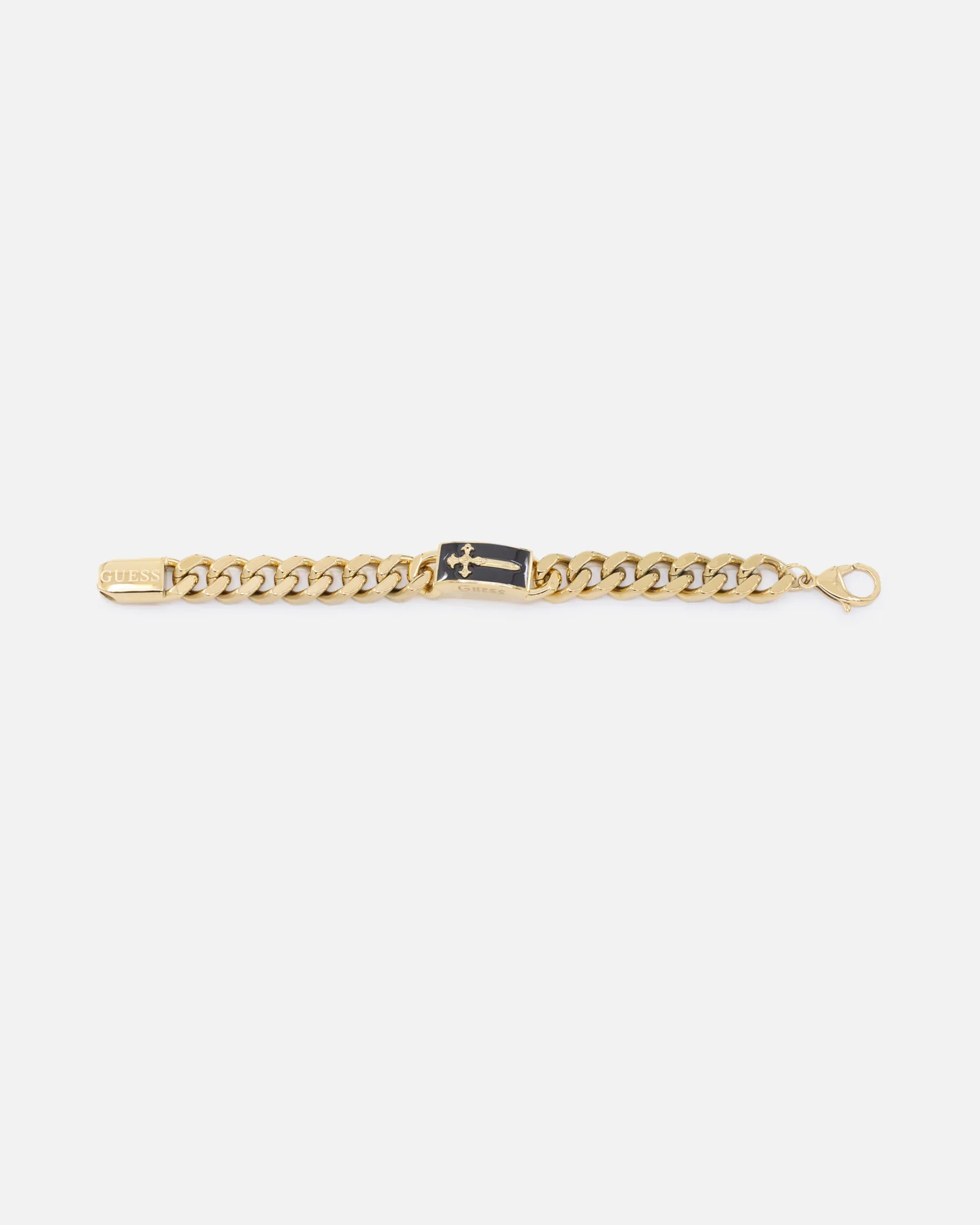 Guess Mainline South Alameda Shield Tag Bracelet Yellow Gold - Image 8