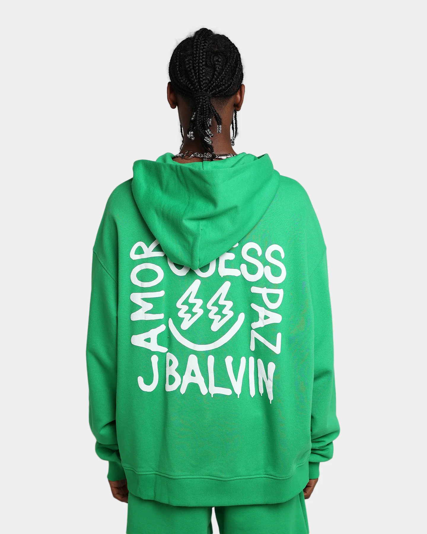 GUESS Originals X J Balvin Paz Hoodie Vip Green - Image 4
