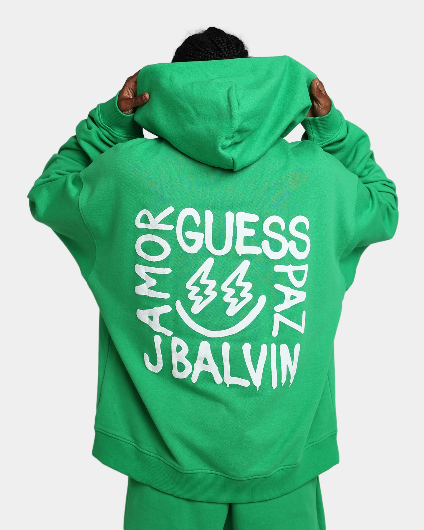 GUESS Originals X J Balvin Paz Hoodie Vip Green - Image 8