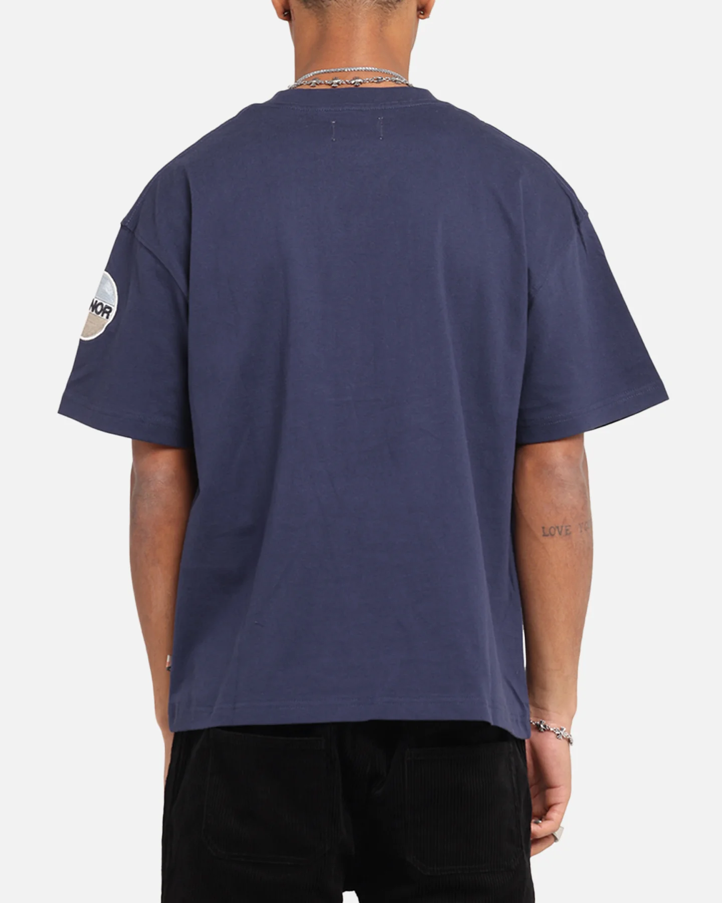 Honor The Gift Auto Club Boxy T-Shirt Navy - Image 3