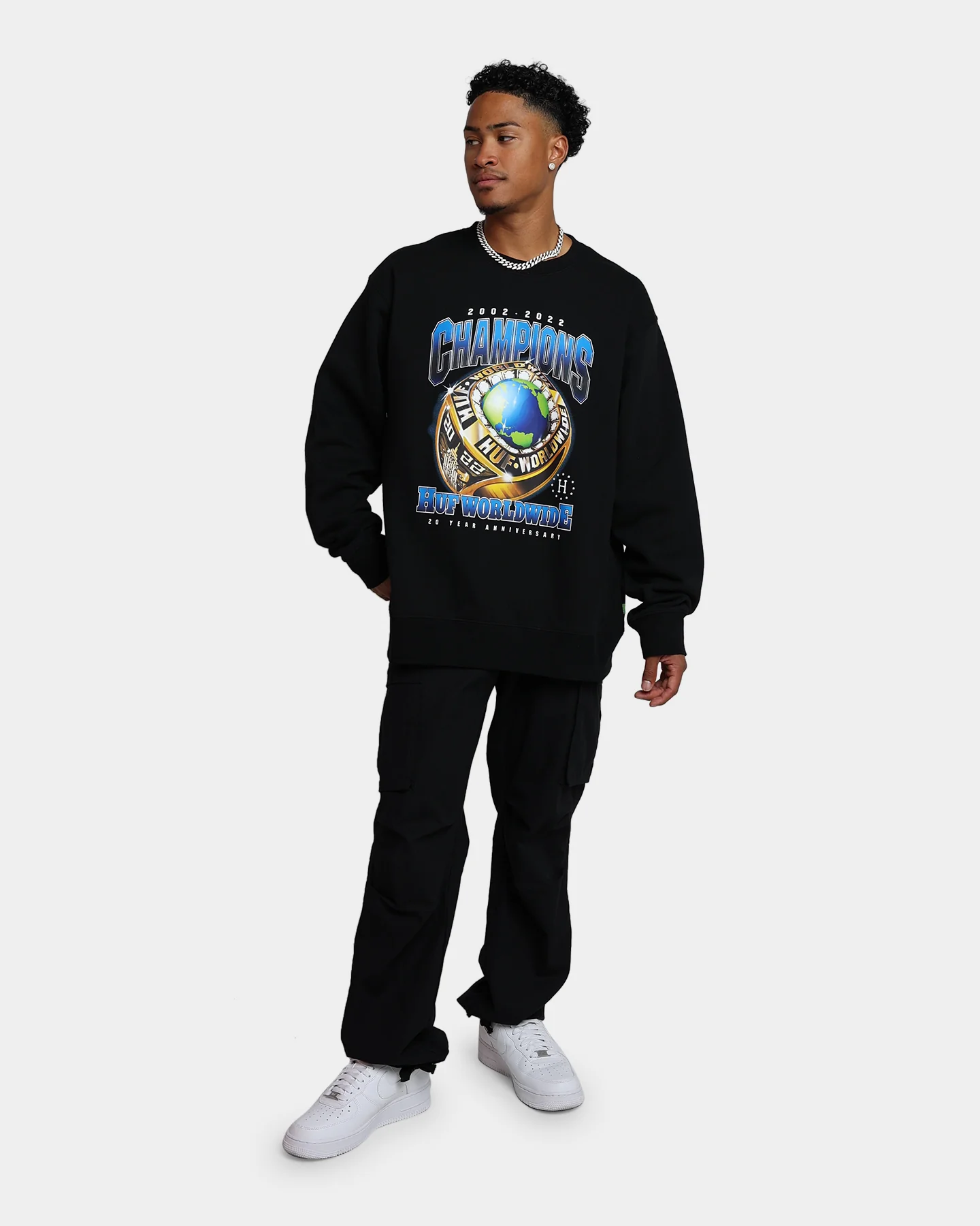 HUF Champions Crewneck Black - Image 2