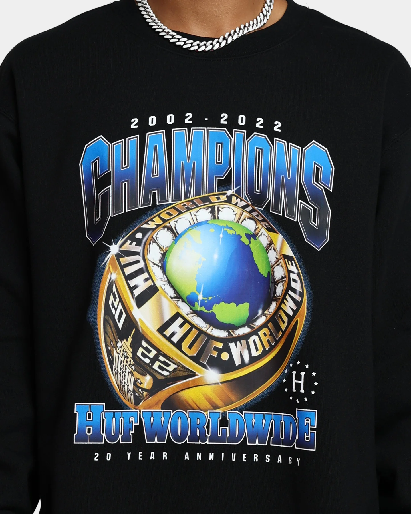 HUF Champions Crewneck Black - Image 3