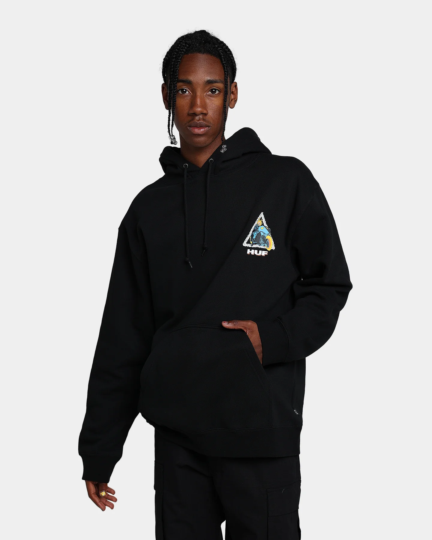 HUF X Marvel Ghost Rider TT Hoodie Black - Image 8