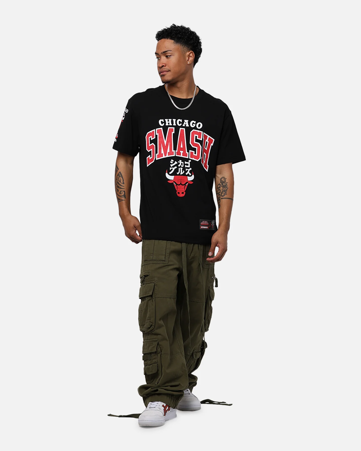 Hyperfly X My Hero Academia V NBA Chicago Bulls T-Shirt Black - Image 8