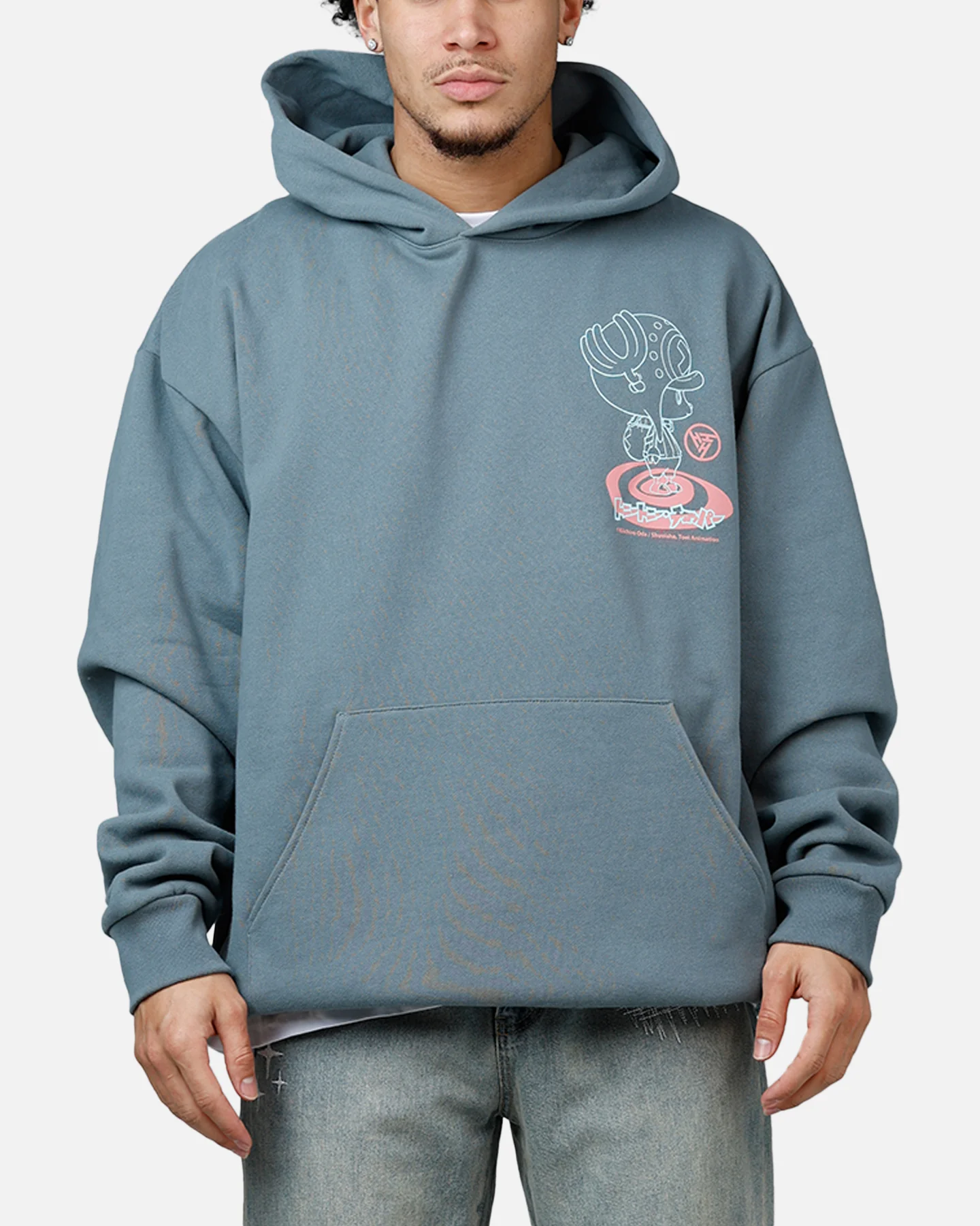 Hypland X One Piece Chopper Splatter Hoodie Blue - Image 2